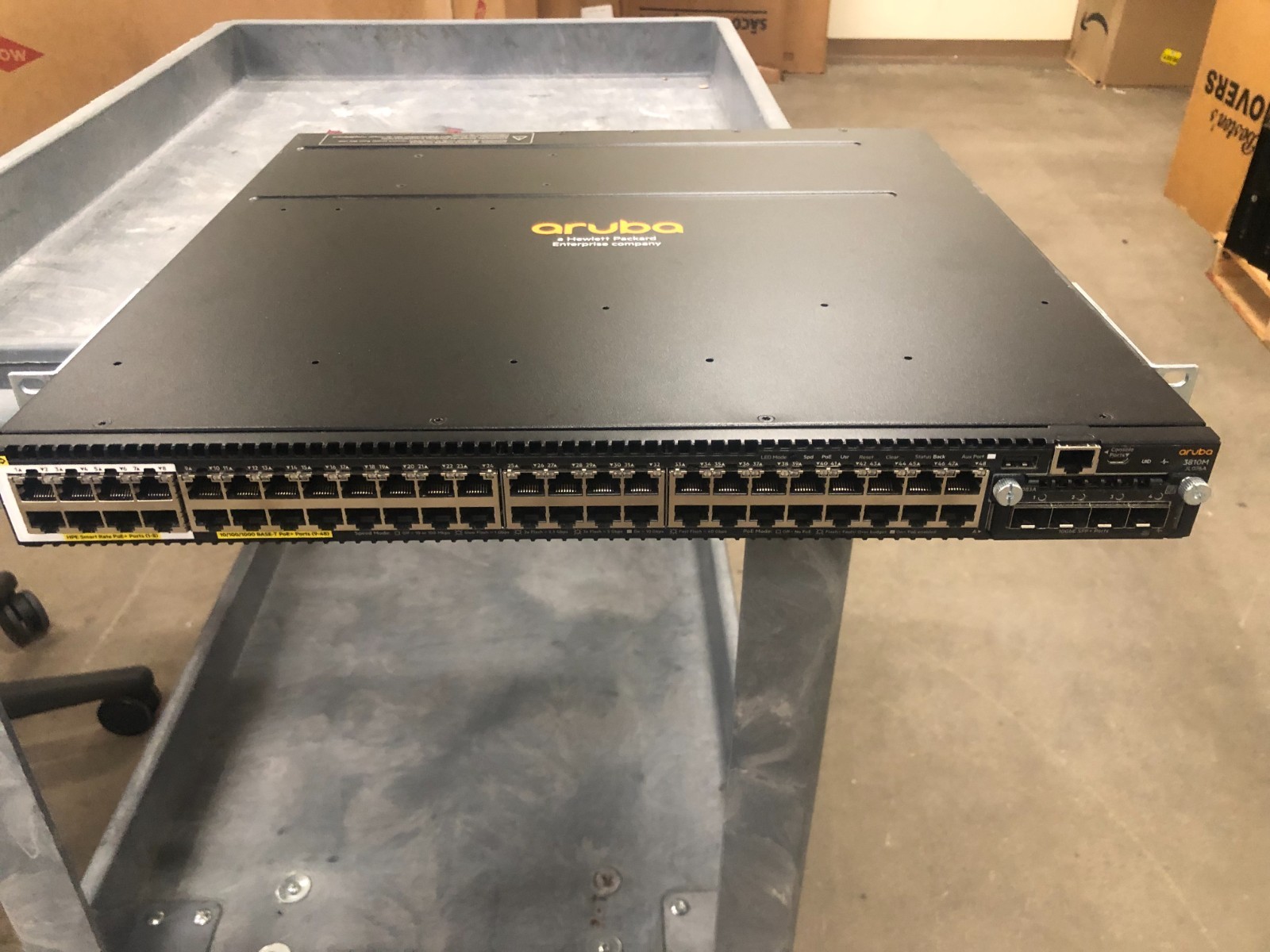 DEFECTIVE Aruba JL076A 3810M 40G 8 HPE Smart Rate PoE w JL083A JL084A Du G3D