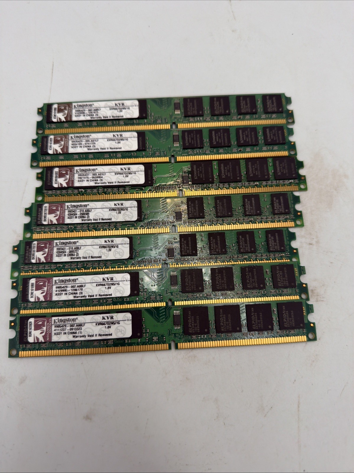 7 Kingston Ram KVR667D2N5/1G