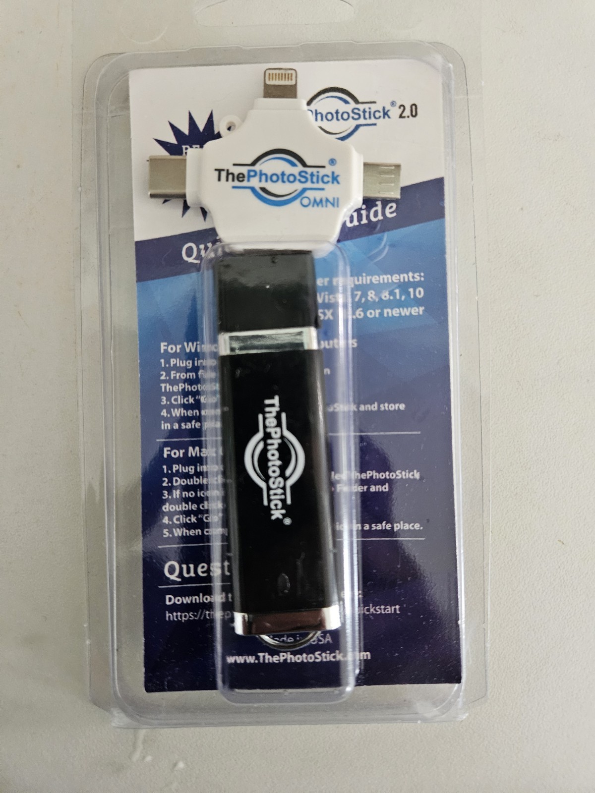 photo stick omni 128gb secure file back up and transfer iphones computers tablet