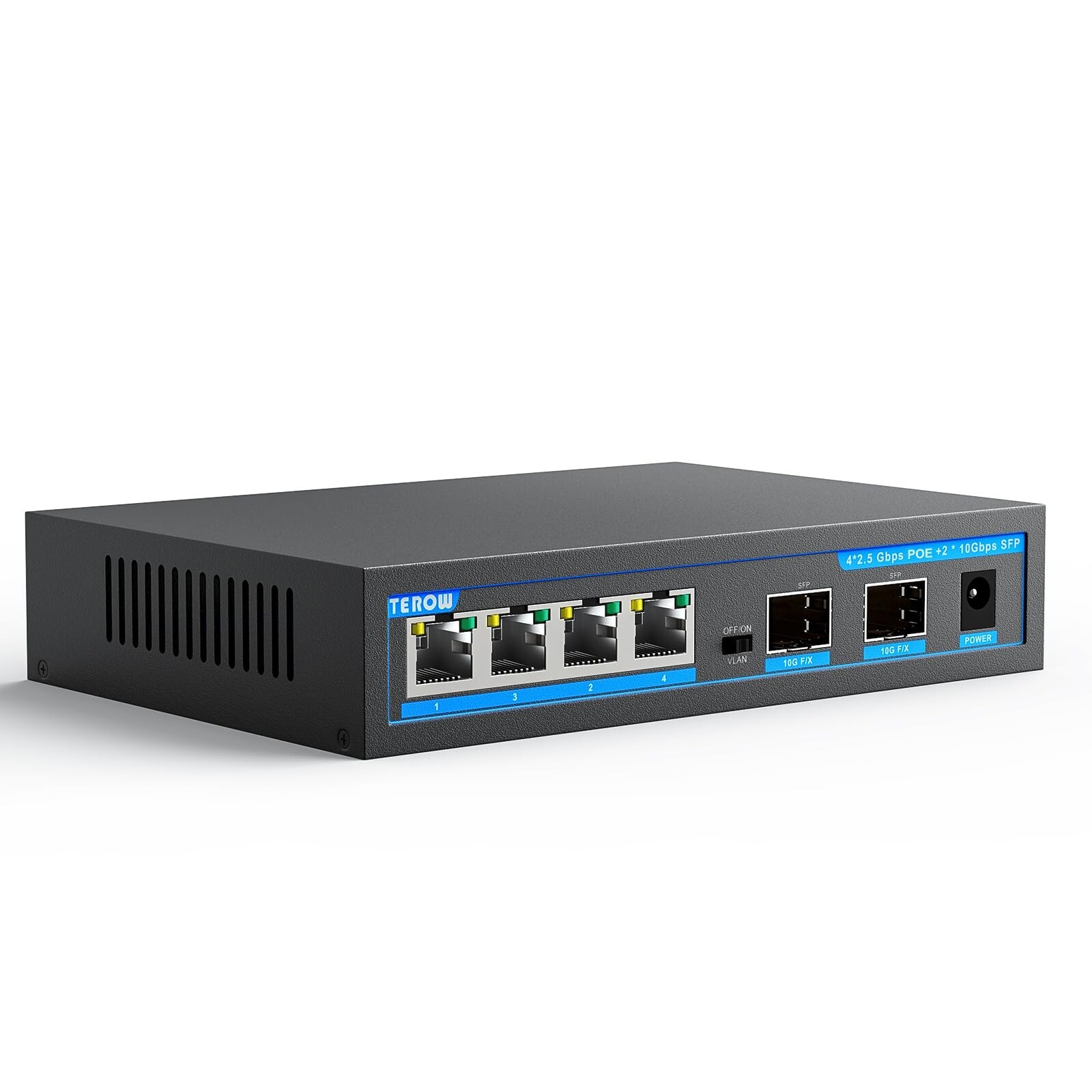 6-Port 2.5G Poe Ethernet Switch unmanaged , 4 x 2.5G Poe Base-T & 2 x 10G SFP...