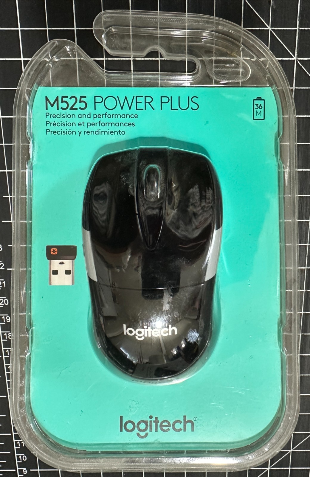 Logitech M525 Power Plus Wireless Optical Mouse (910-002696) NEW FACTORY-SEALED