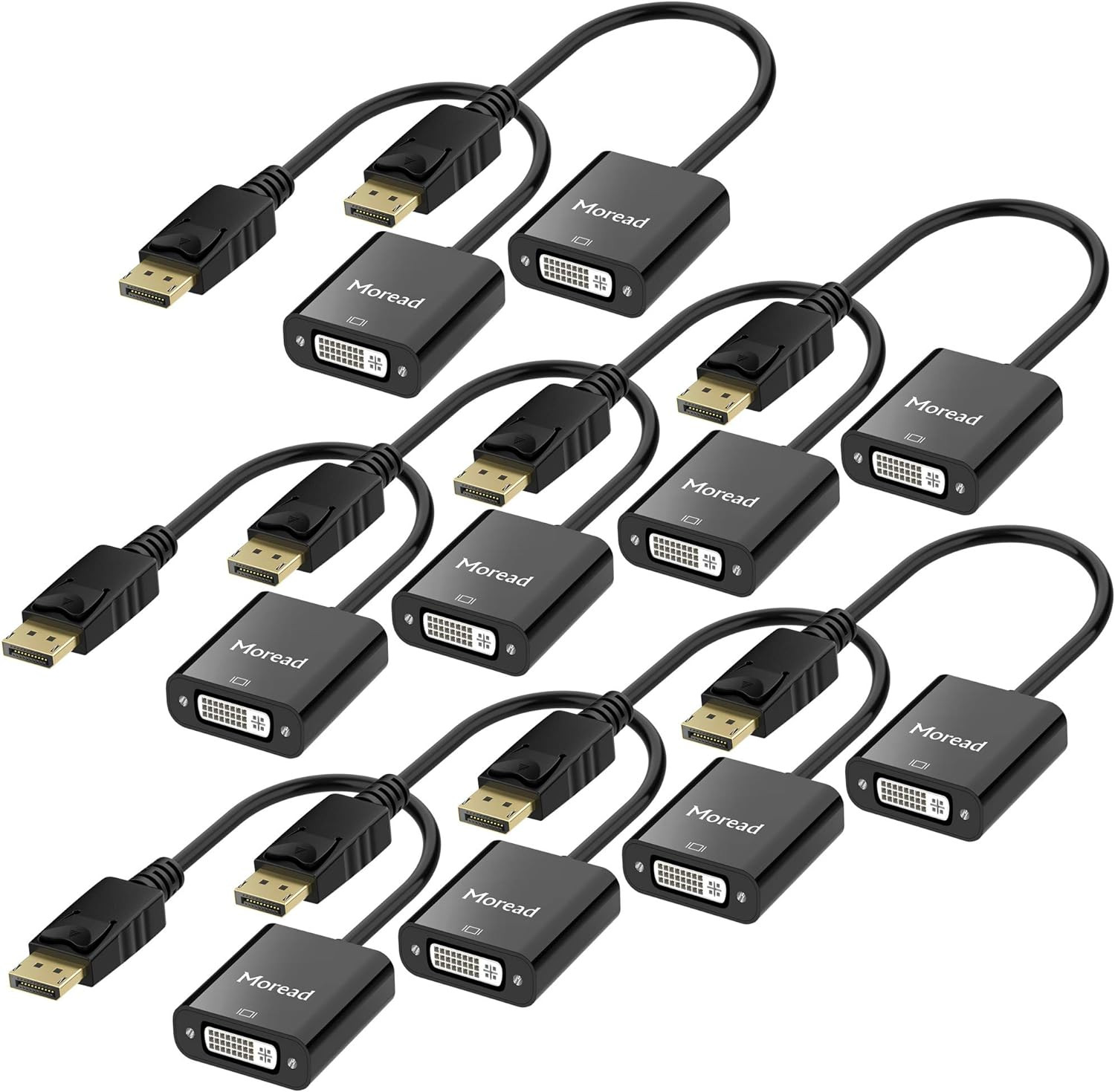Adaptador DisplayPort a DVI D 10pcs Macho a Hembra Chapado PC Monitor Proyector