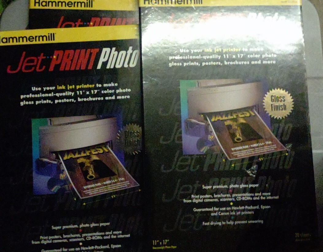Lot Hammermill Jet PRINT 11 x 17 Heavy Gloss Photo Poster Paper Ink Jet Graphic