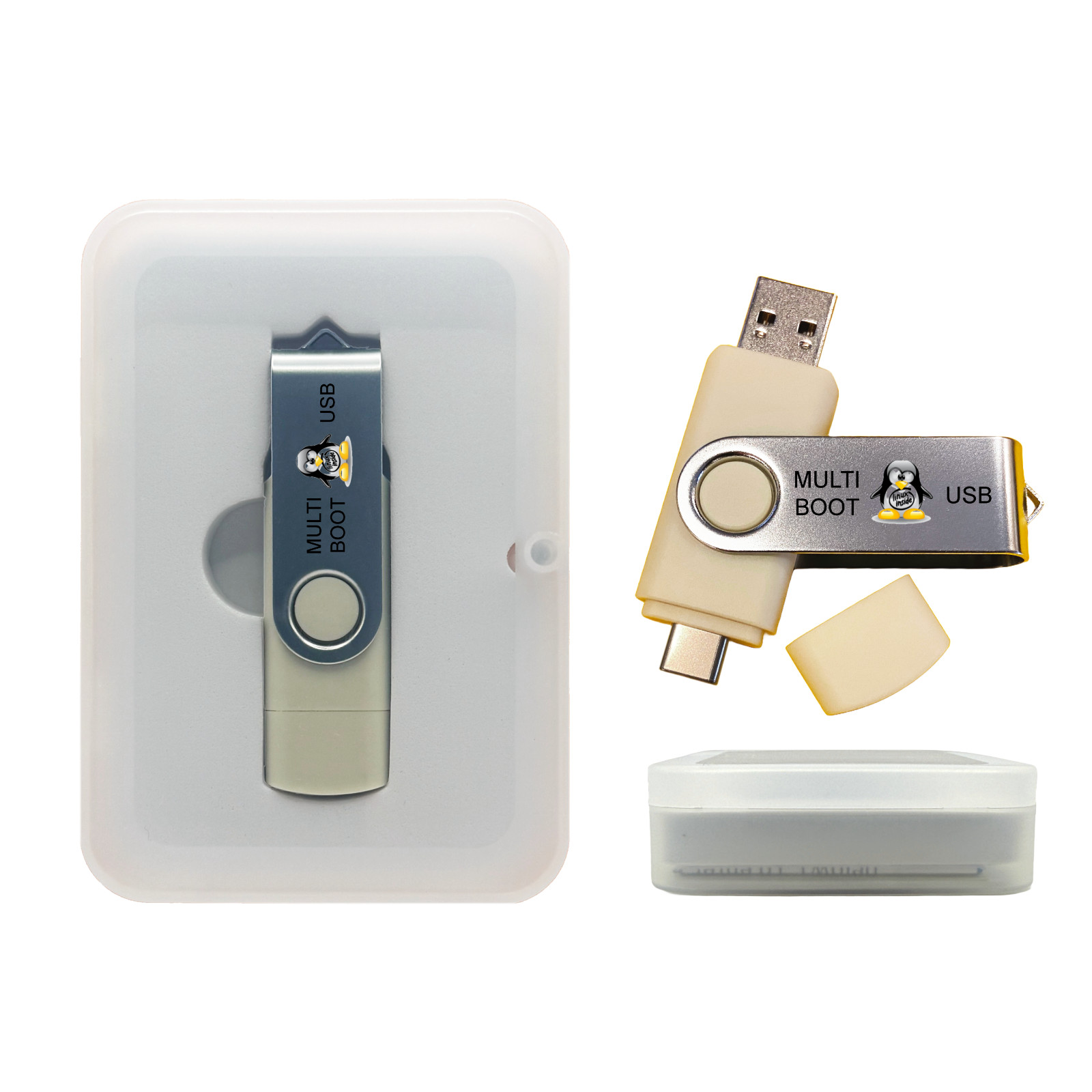 Linux 8-in-1 Multi-Boot USB OS Collection Set with Ubuntu, Fedora, Tails 32GB