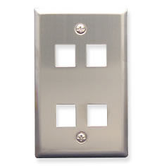 ICC FACE-4-SS IC107SF4SS - 4Port Face Stainless