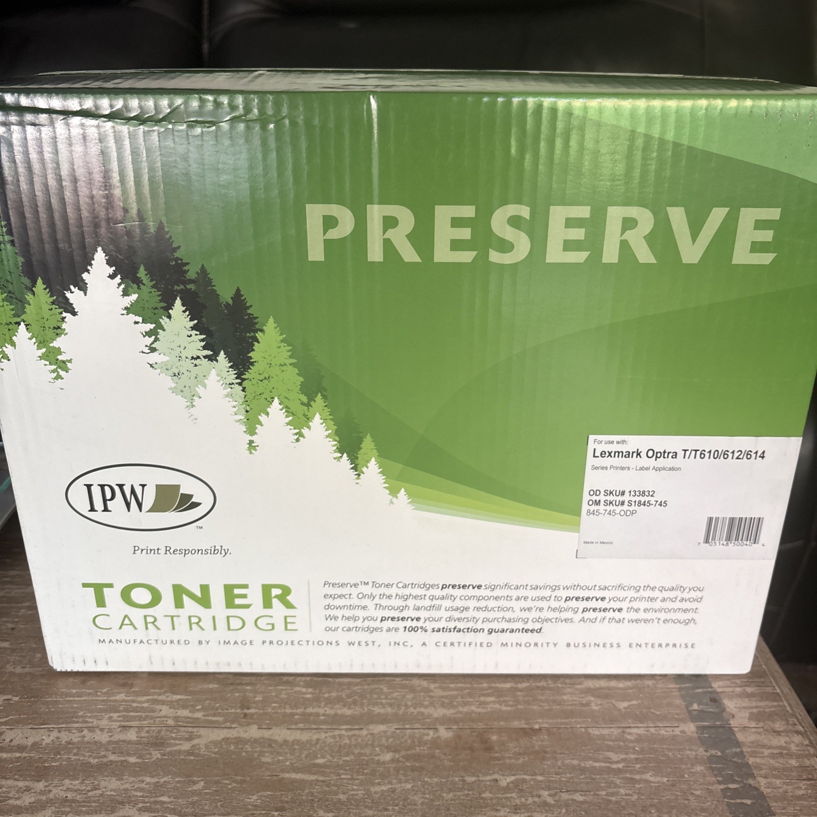 IPW Preserve 845-650-ODP Lexmark Reman. Toner Cartridge