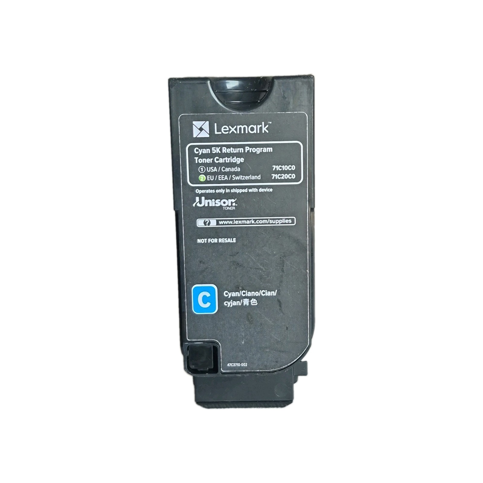 Lexmark 70C10C0 701c Cyan Toner Cartridge 