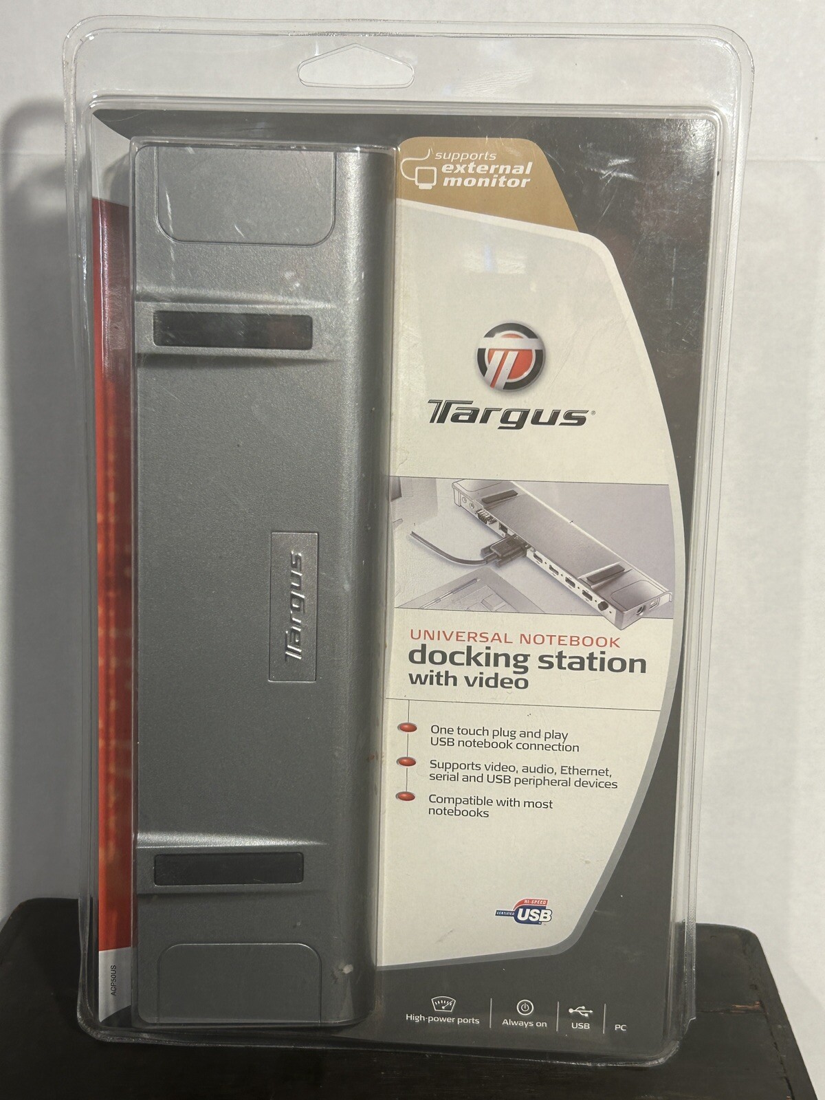 Targus Docking Station 4 USB Video and Audio Ports ACP50US Universal Notebook