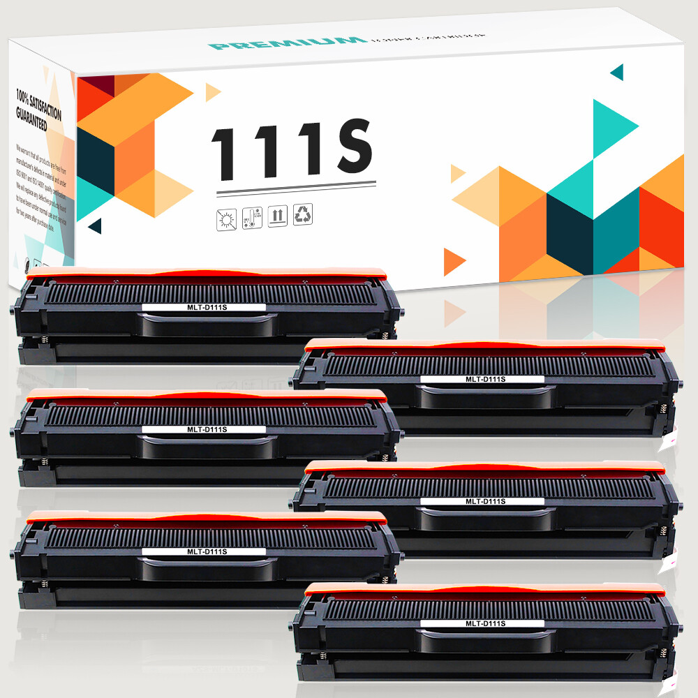 6Pack Black MLT-D111S Toner Compatible for Samsung Xpress M2020W M2070FW Printer