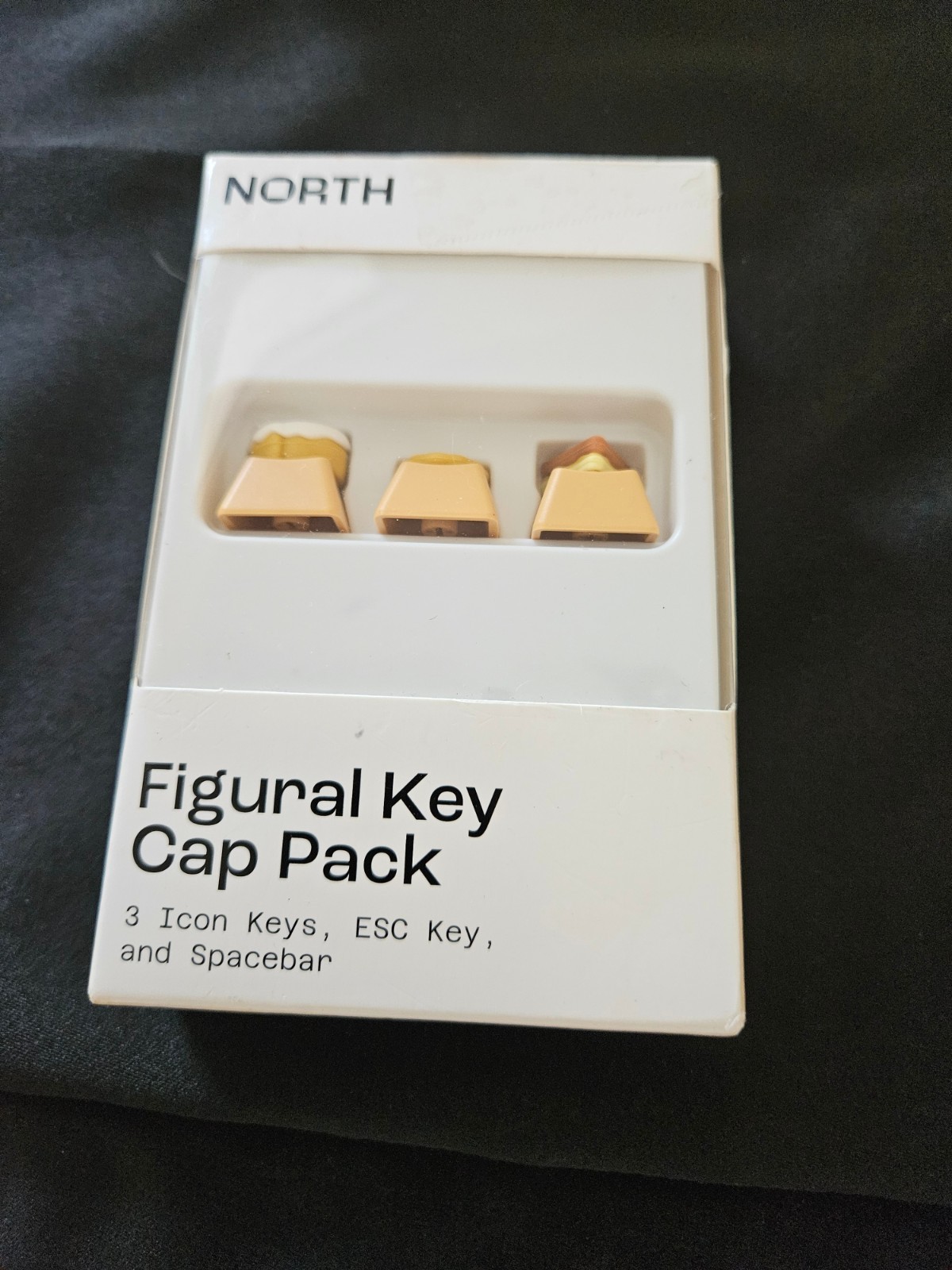 North Figural Pies Key Cap Pack - 3 Icon Keys, ESC Key, and Spacebar