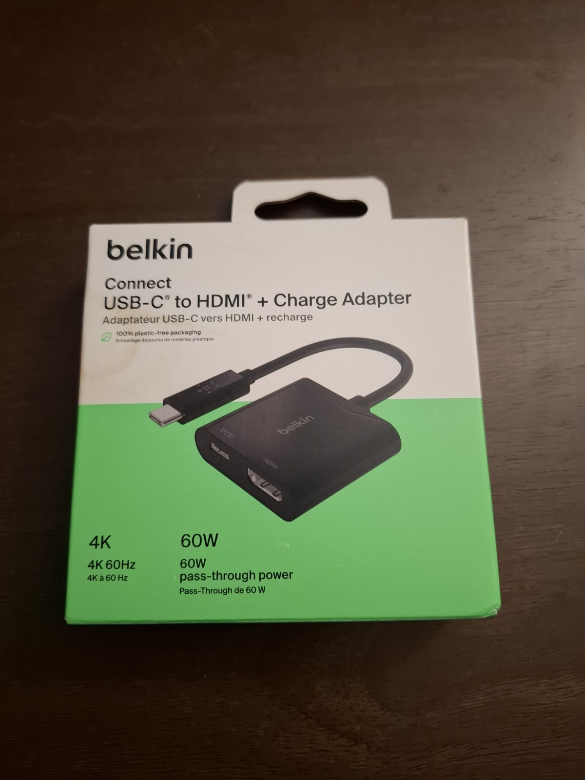 Belkin USB-C to HDMI + Charge Adapter 1:2 Portable Adapter - Black (AVC002BK-BL)