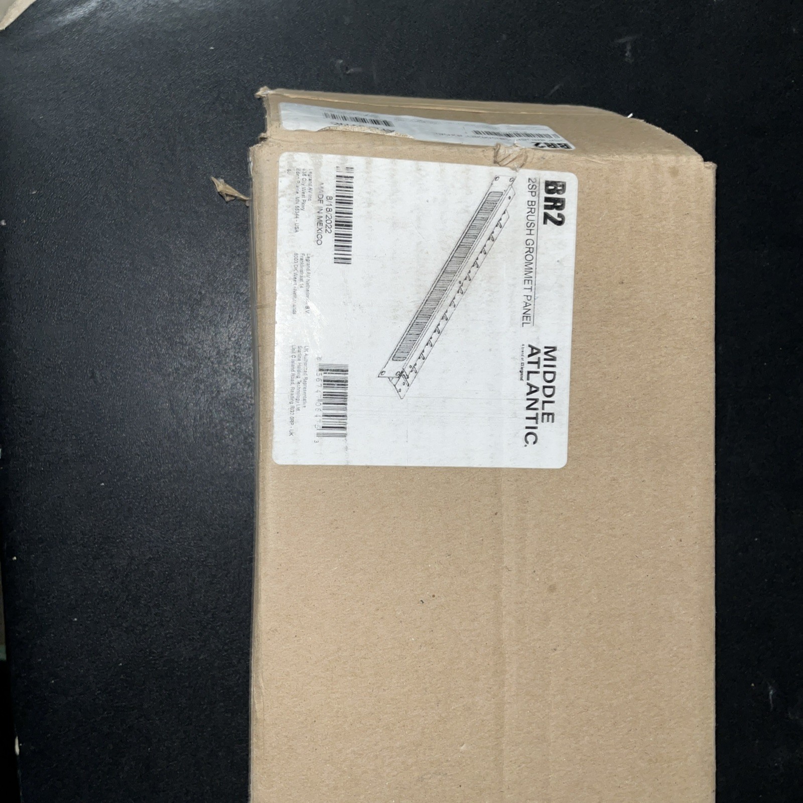 Middle Atlantic 2SP Brush Grommet Panel BR2 