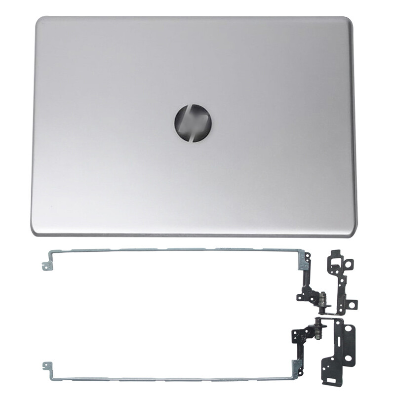 New for HP 17-BS 17-AK 17AY Silver LCD Back Cover+Hinges 926482-001 933291-001