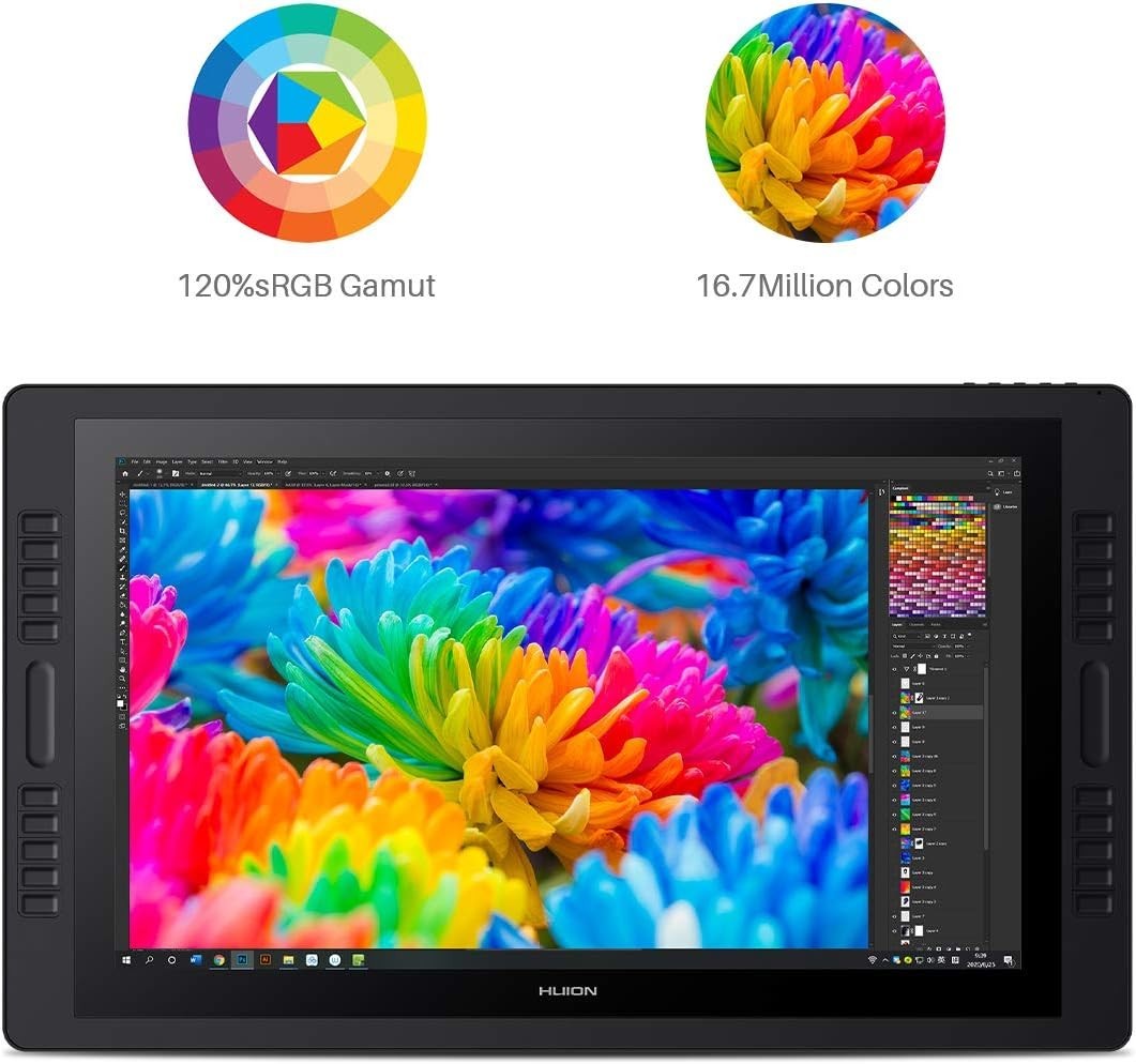 HUION KAMVAS Pro 24 2.5K QHD Pen display Drawing Tablet with Keydial and glove