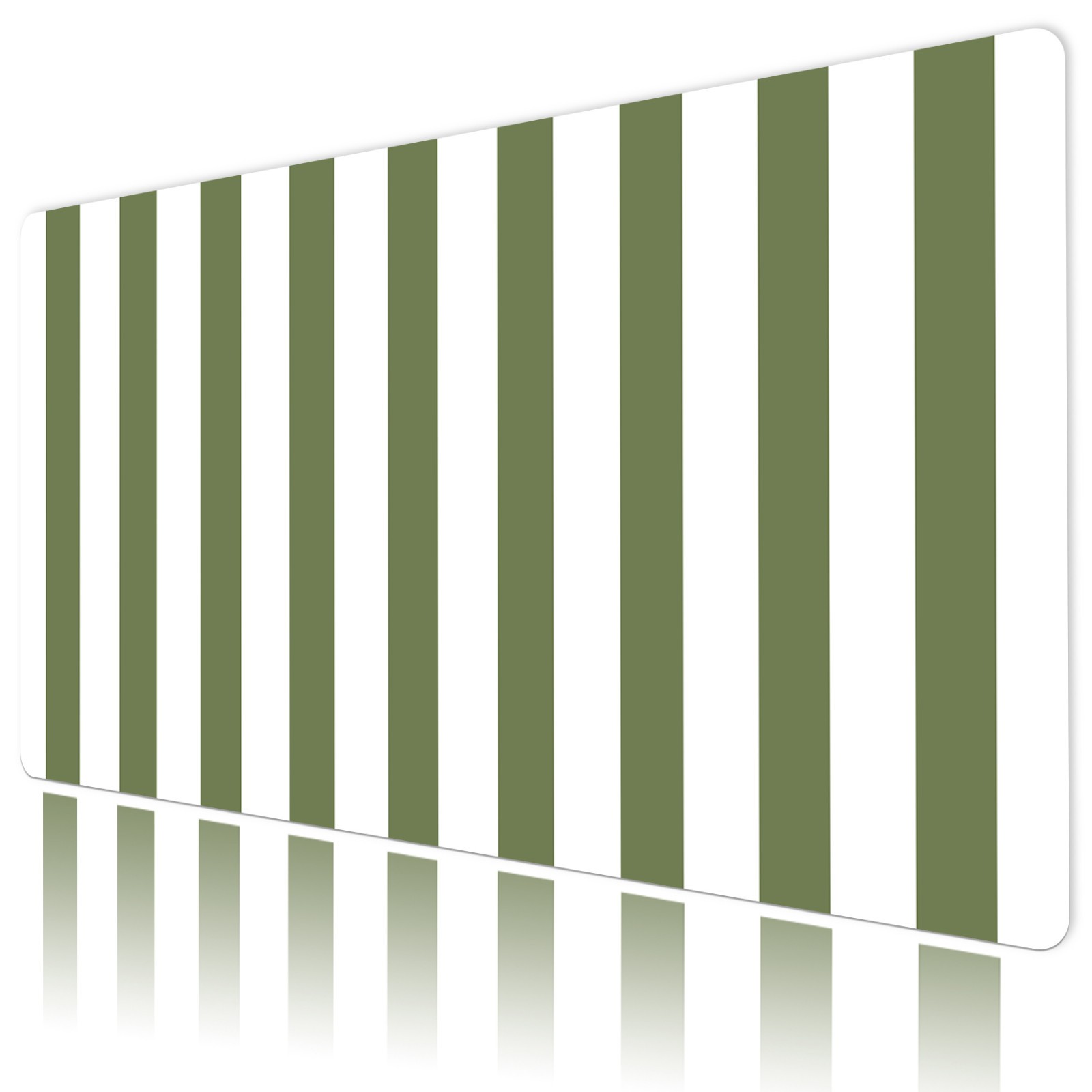 Minimalist Vertical Striped Sage Green Desk Mat for Keyboard and Mouse Desk Pad