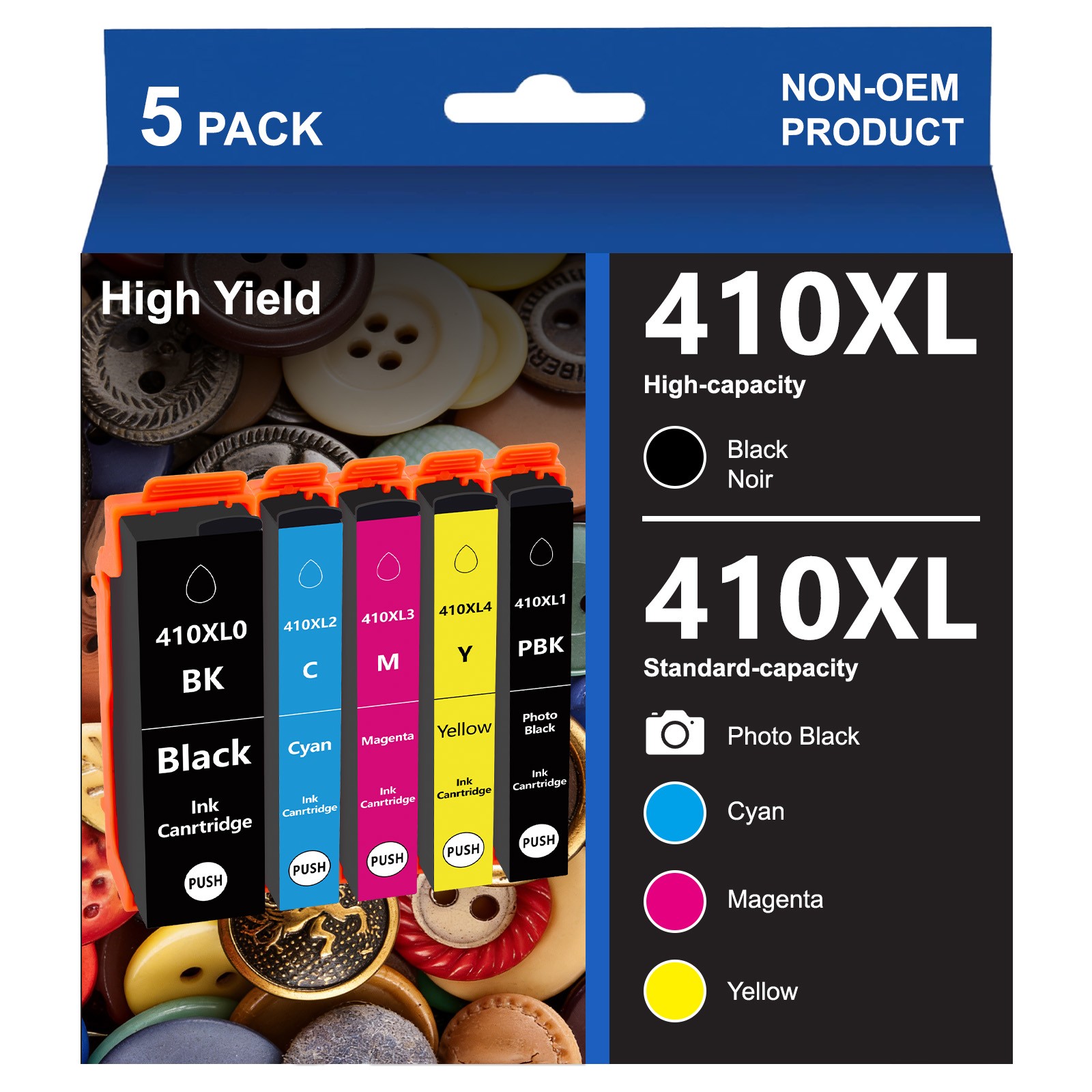 410xl T410xl Ink Compatible for Epson Expression XP-530 XP540 XP630 640 830 900
