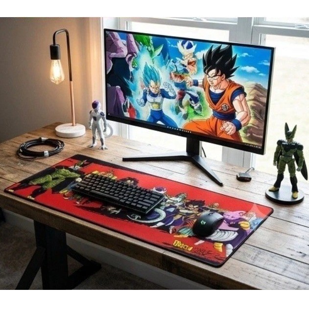 Dragon Ball Z Desk Mat "Villains" XL Gaming Mouse/Keyboard Pad 31 in x15 in New