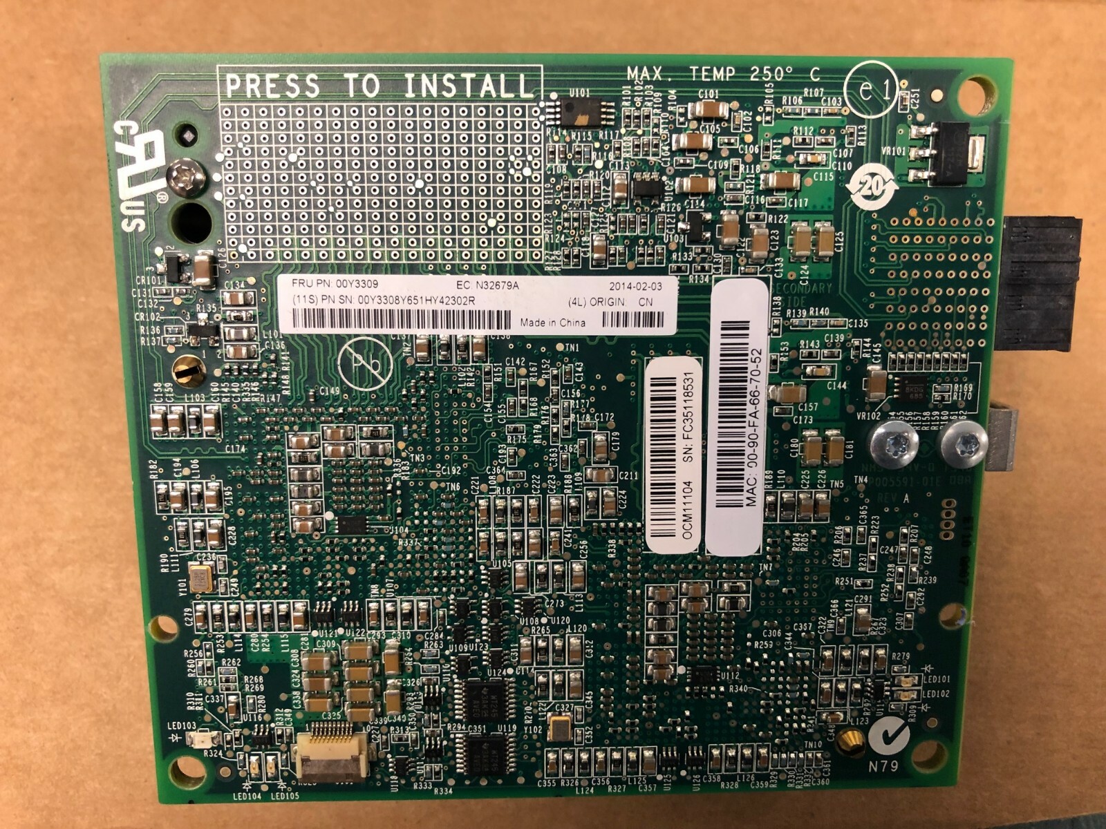 IBM 00Y3306 CN4054R 10GB FLEX System Adapter 00Y3309 FLEX 00Y3305