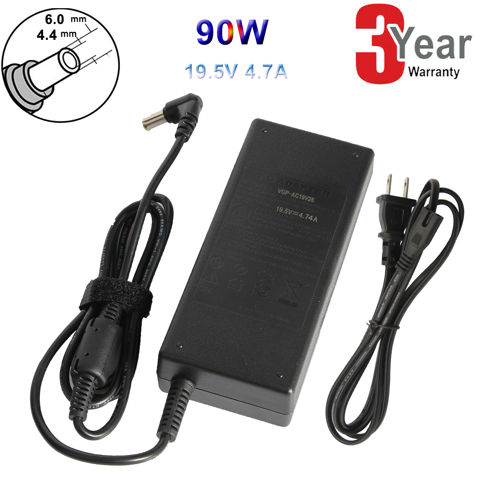 19.5V 4.7A New AC Adapter Battery Charger Power for Sony Vaio VGP-AC19V37 Laptop
