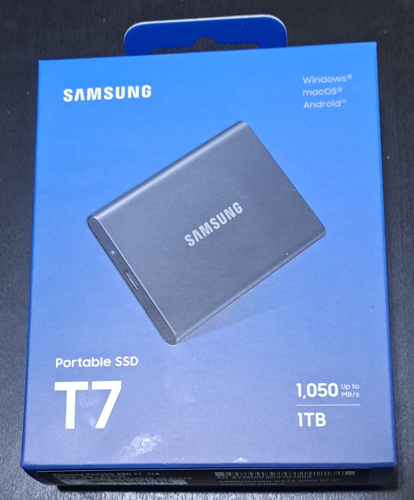 [NEW] SAMSUNG T7 1TB External Portable SSD, Up to 1,050MB/s, USB 3.2 Gen 2. 