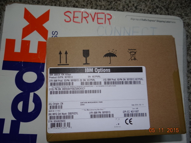 90Y8913 IBM / LENOVO 300GB 10K 2.5" 6Gbps SAS SED HDD 90Y8917 / 90Y8914