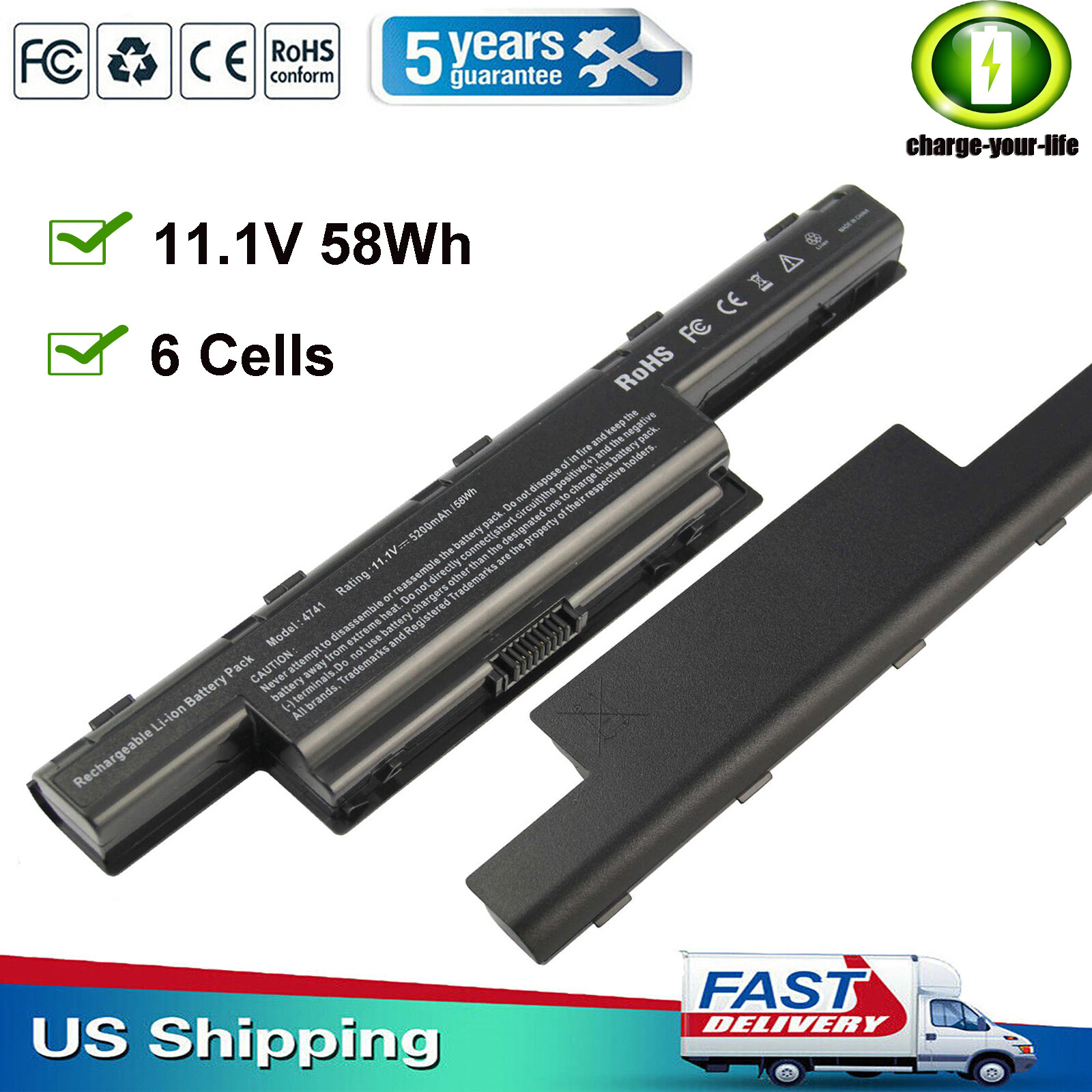 AS10D31 Battery for Acer AS10D3E AS10D41 AS10D51 AS10D61 AS10D71 AS10D73 AS10D75
