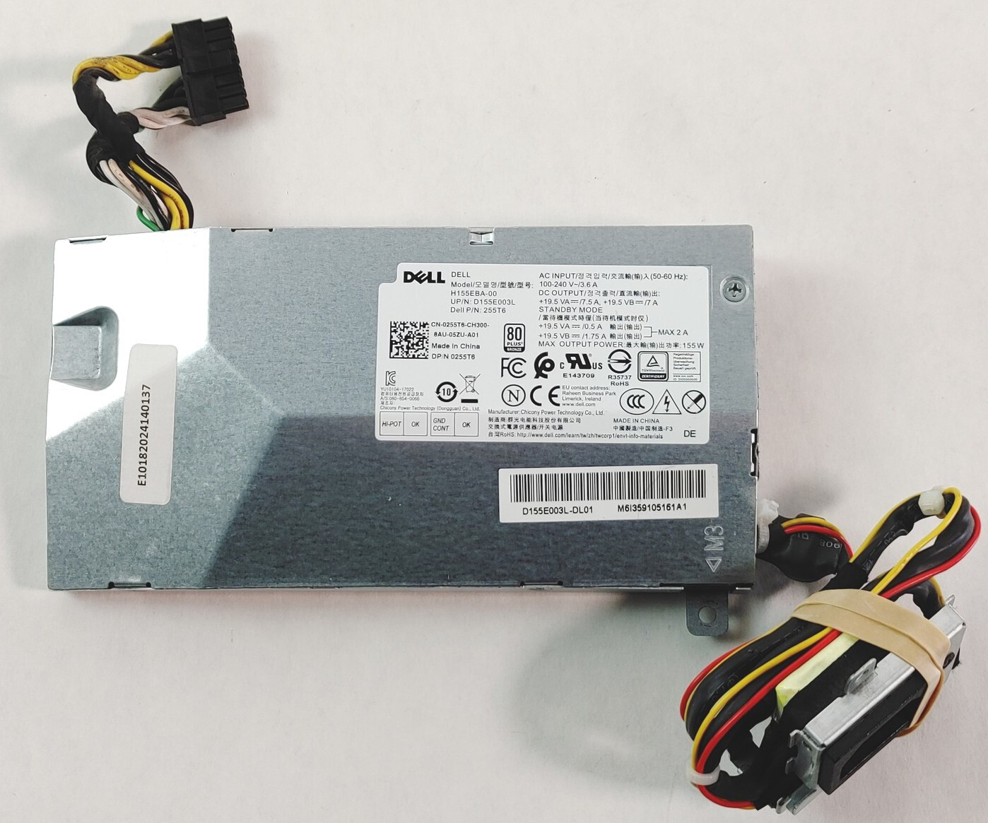 Dell OptiPlex 7470 AIO 155 Watt Power Supply H155EBA-00 255T6 D155E003L