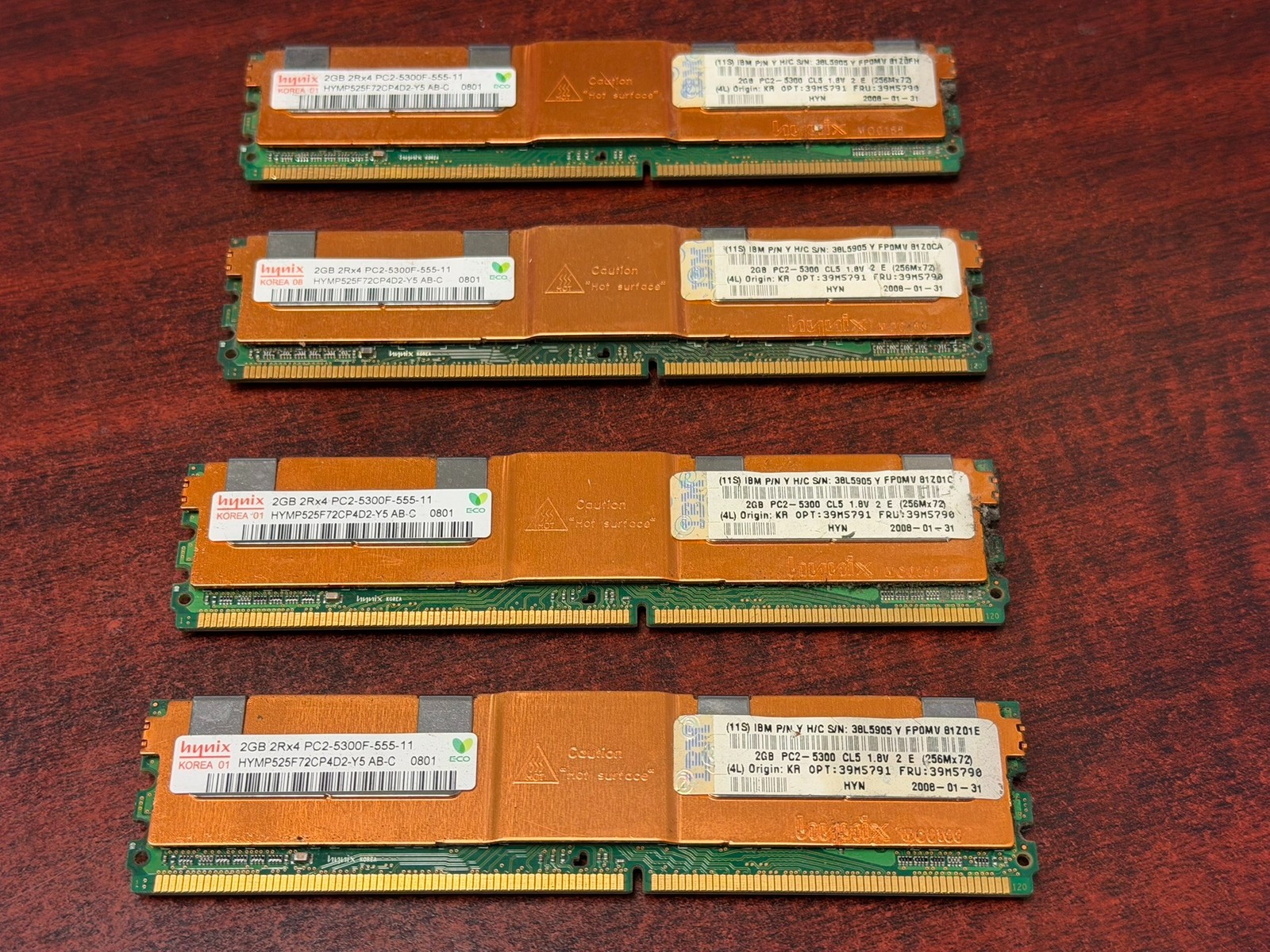 Hynix 8GB (4 x 2GB) PC2-5300F DDR2 667 ECC Server Memory Kit HYMP525F72CP4D2-Y5
