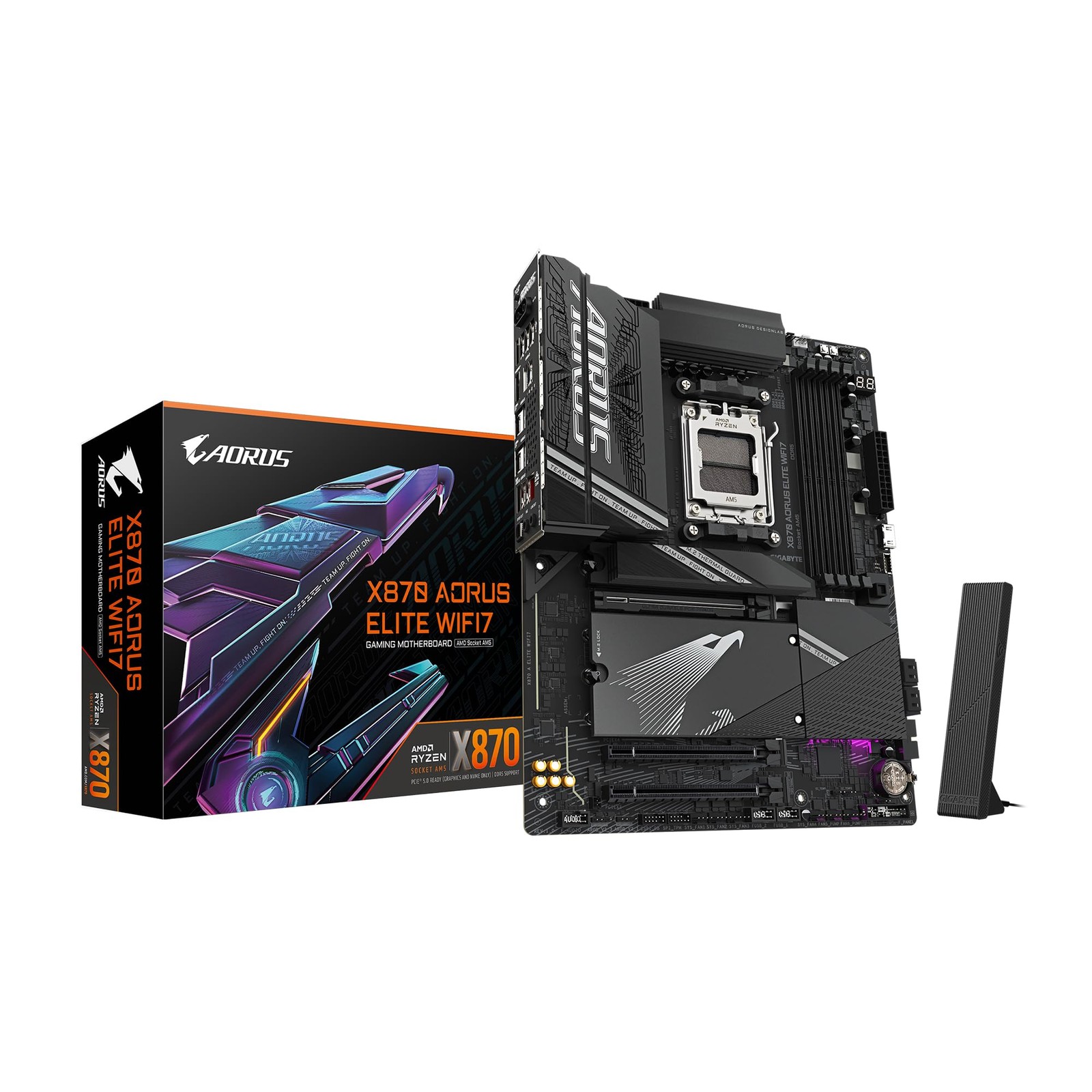 GIGABYTE X870 AORUS Elite WIFI7 AMD AM5 LGA 1718 Motherboard, ATX, ELITE