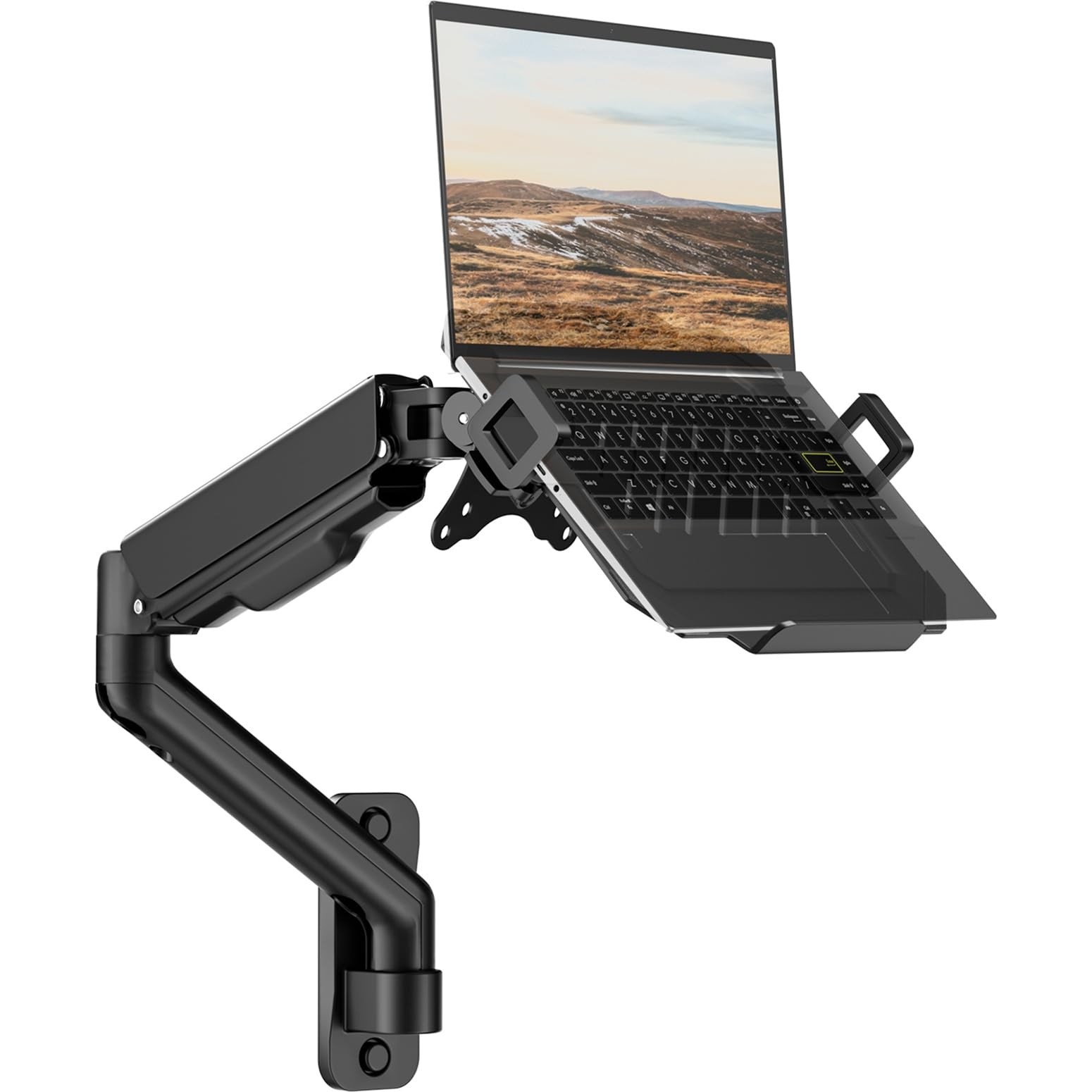 2-in-1 Laptop Wall Mount with Detachable Tray for 12-17" Laptops & Monitors