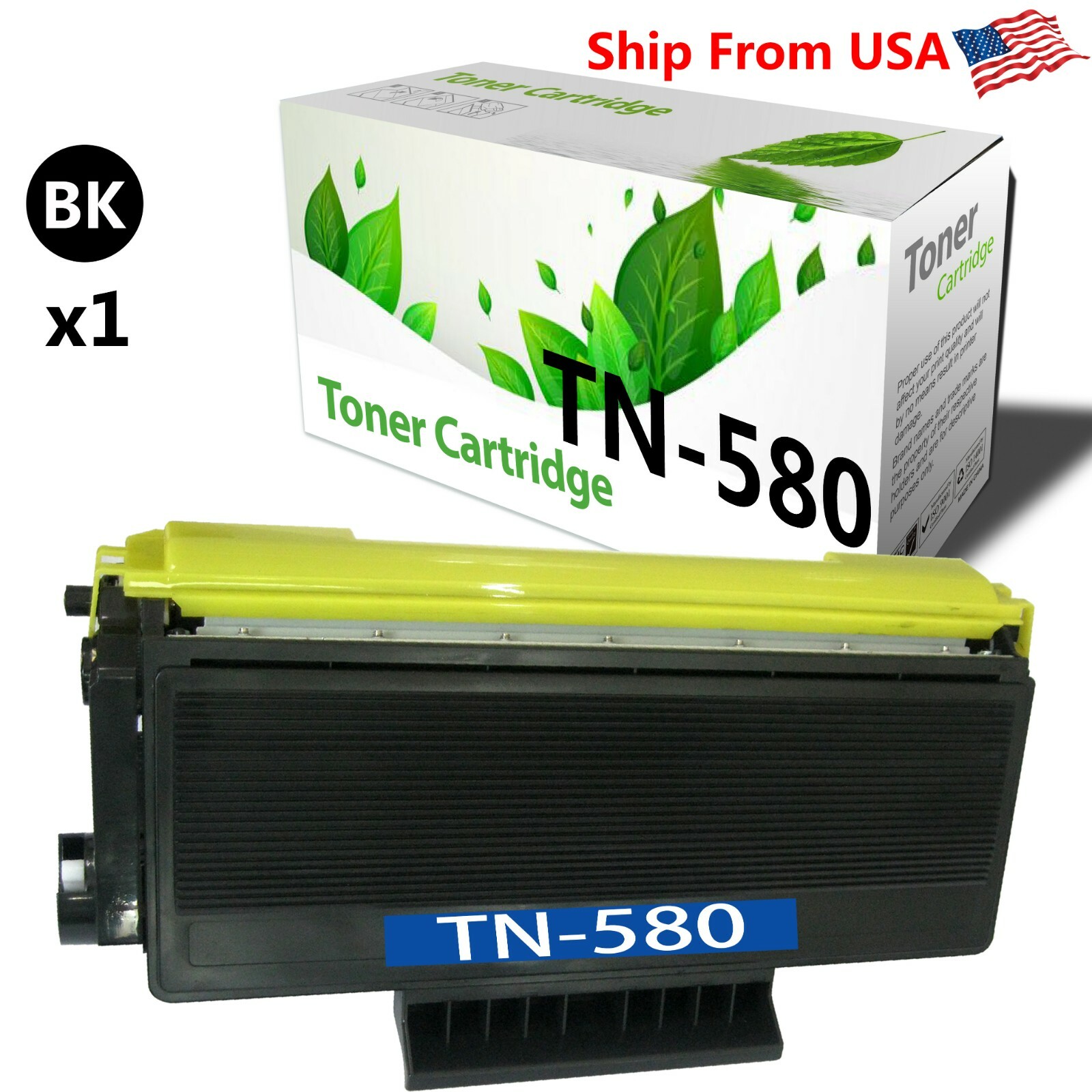 1-PK TN-580 TN580 Toner Cartridge for Brother HL5250DN HL5250DNT HL5340D