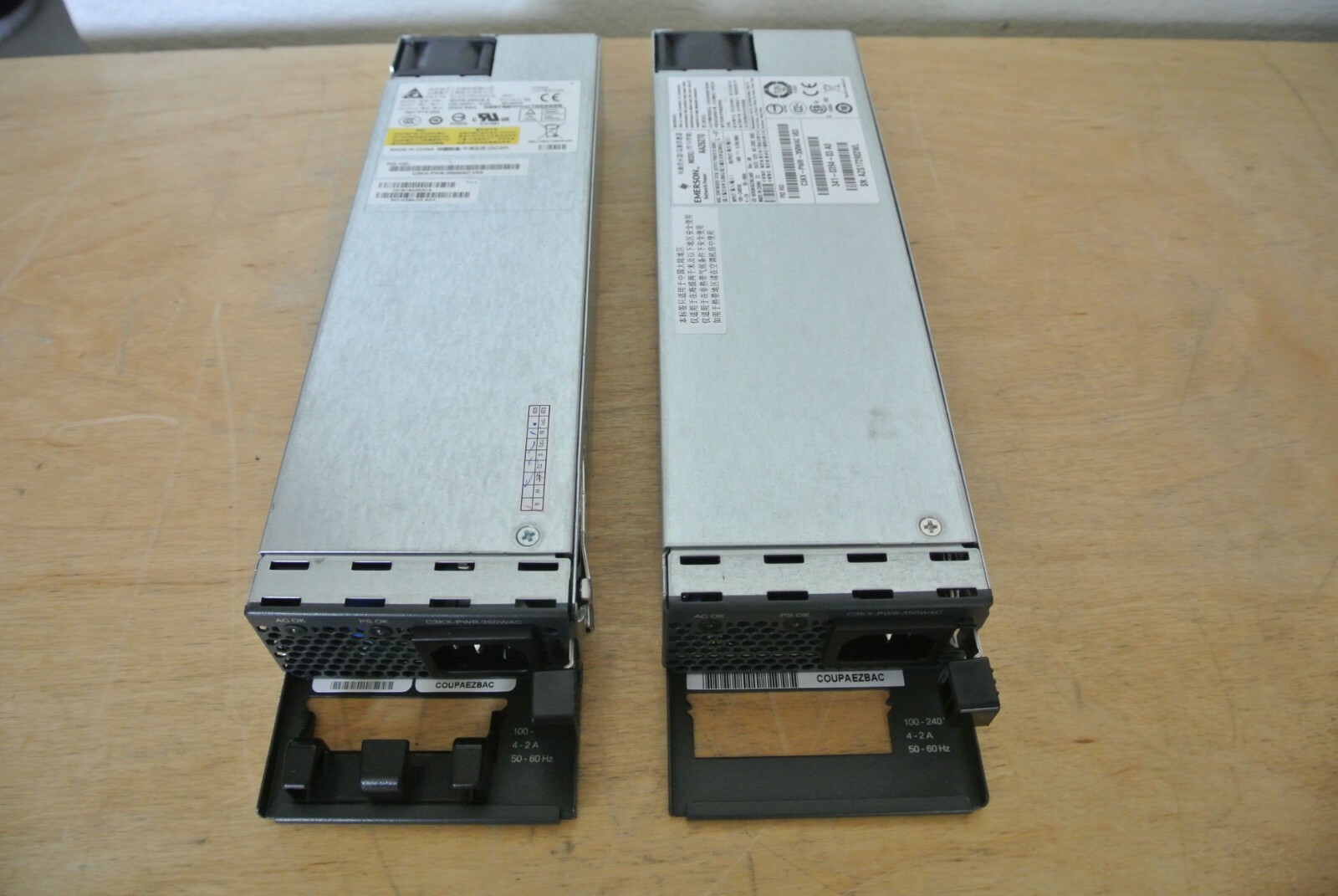 LOT OF 2 Genuine Cisco C3KX-PWR-350WAC AC Power Supply 350W for 3560x 3750x Seri