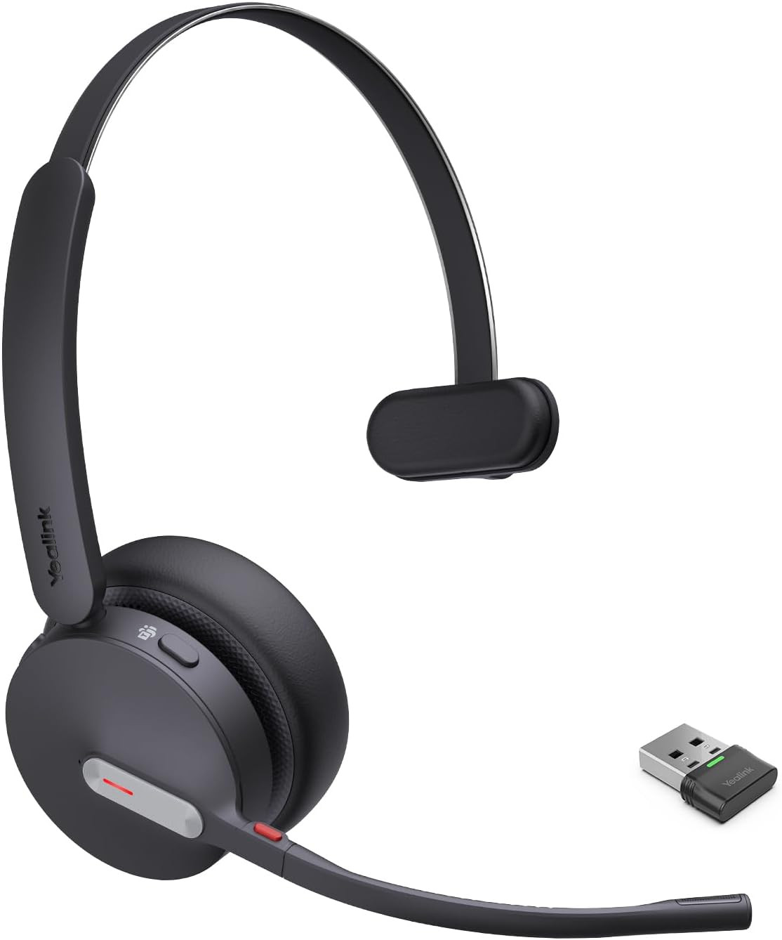 BH70 Mono Bluetooth Teams Headset with AI Mic for Work from Home PC