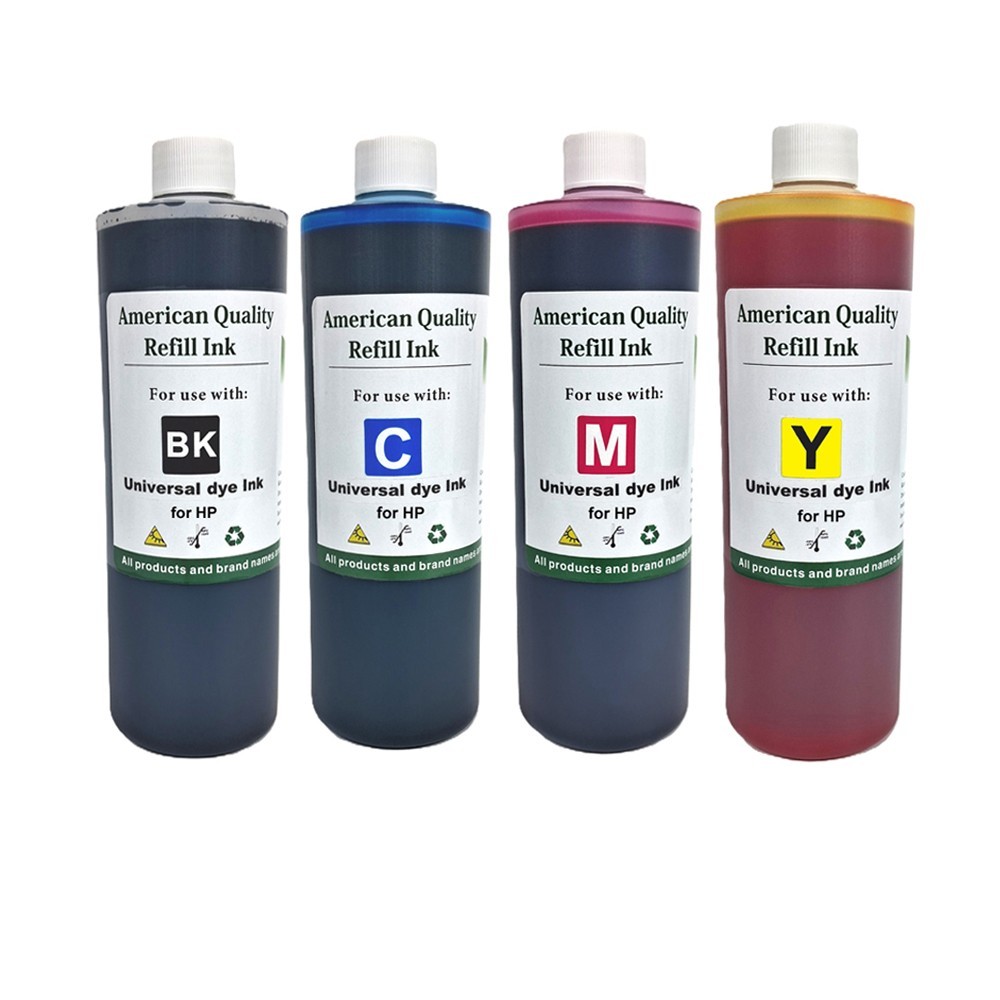 4x500ml Ink Refill kit Bottles BKCMY For HP  902 903 910 920 Premium Refill Ink