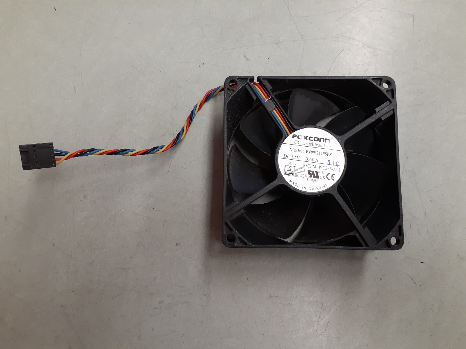FoxConn PV903212PSPF 0C 0.60A 12V DC Brushless Fan 0WC236 WC236