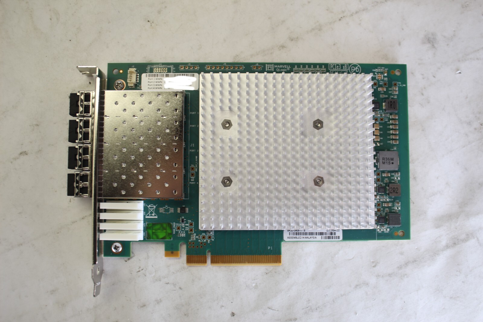 Dell QLogic QLE2694-DD 16Gb Quad Port HBA DP/N: HCWVX w/ 4*SFP FTLF8529P5BCV-QM