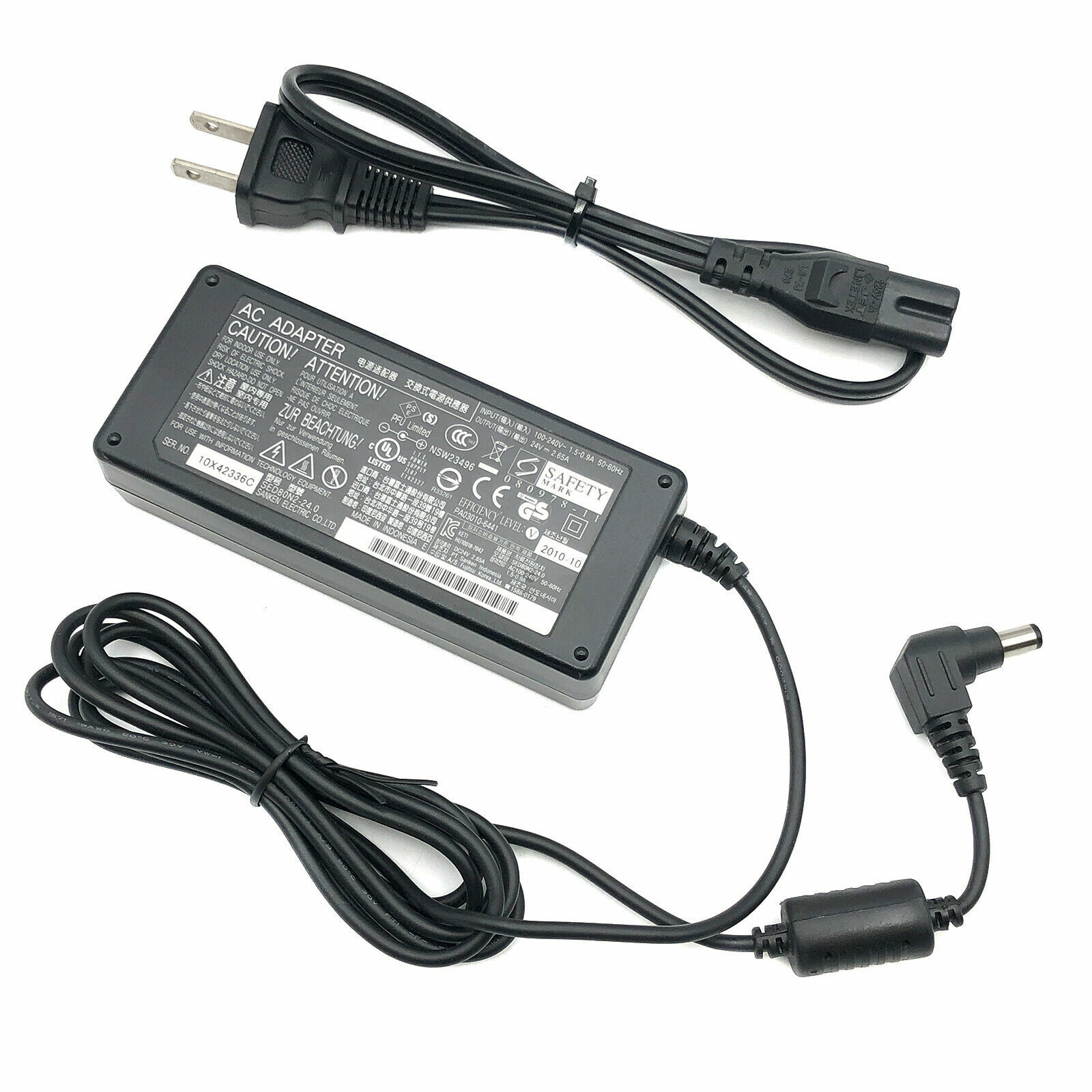 Genuine Fujitsu AC Adapter 24V for Scanner FI-5120C FI-5220C Power Supply