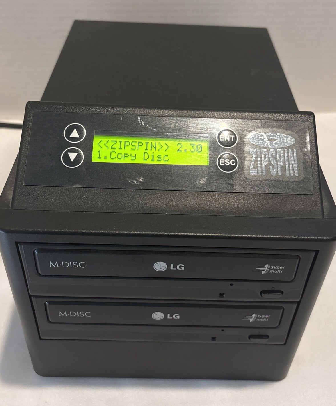 ZIPSPIN DVD-121-PRO-WM-DC Dual LG M-Disc Super Multi DVD CD Duplicator Burner