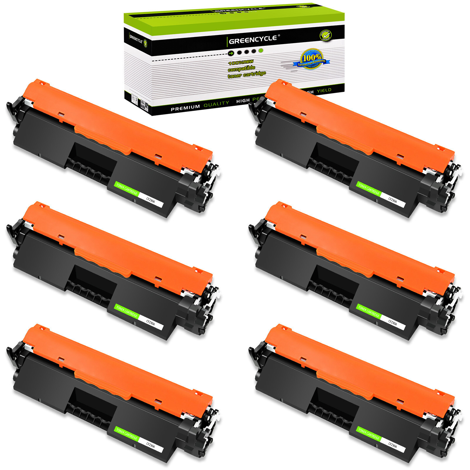 6PK CF230A 30A BK Toner Cartridge Fits For HP LaserJet M203d MFP M227d M227sdn