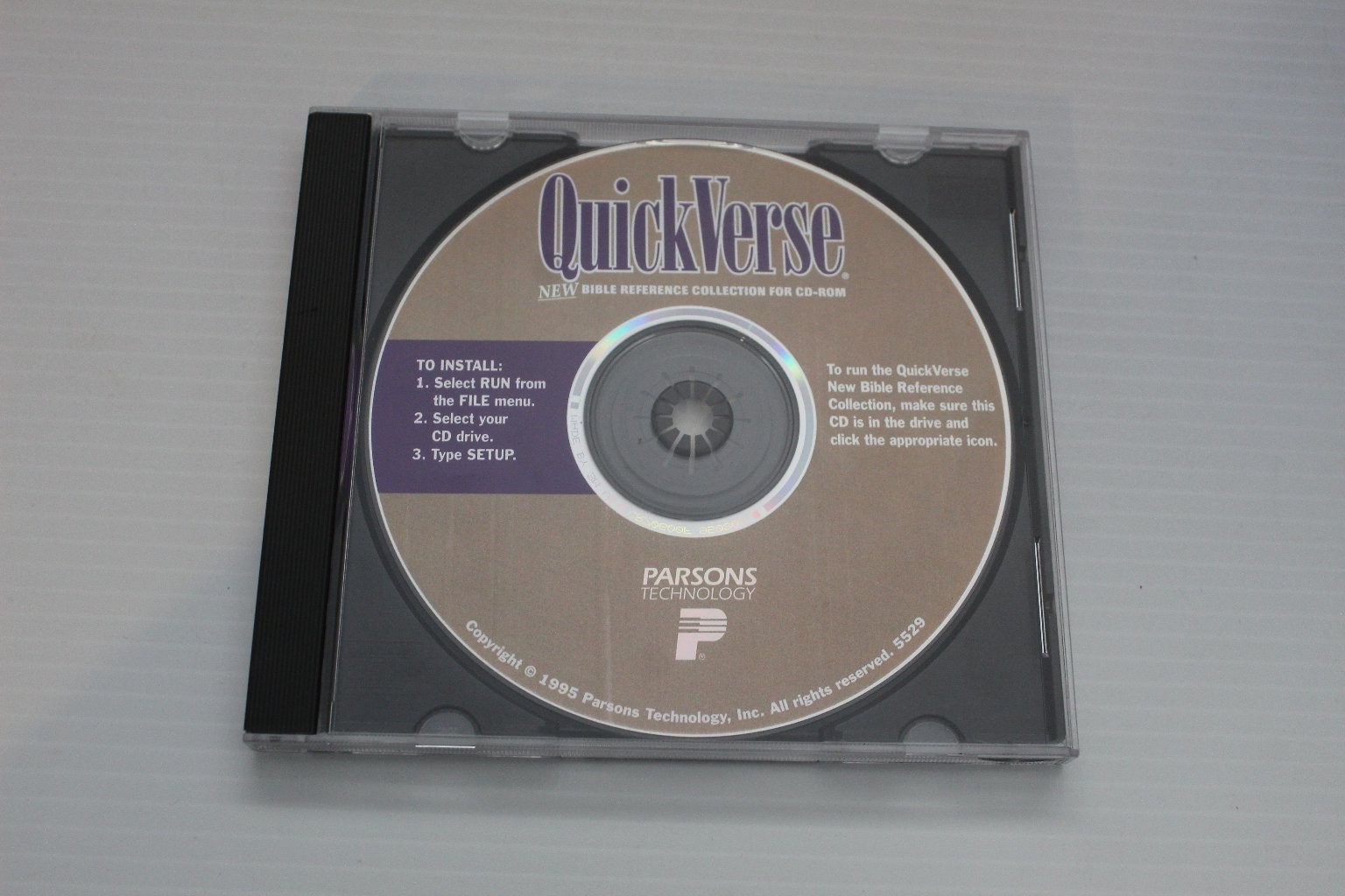 QuickVerse NEW BIBLE REFERENCE Software for PC CD-ROM 1995 Vintage