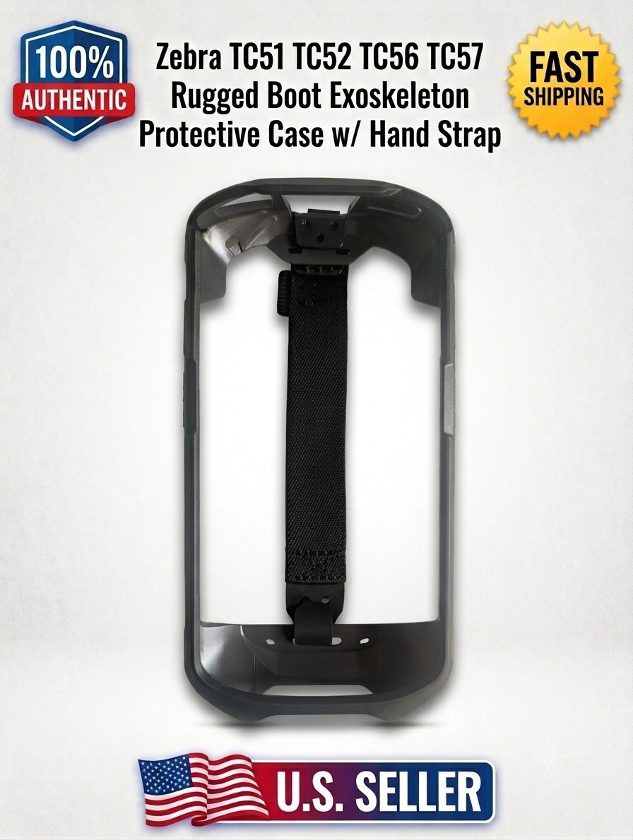Zebra TC51 TC52 TC56 TC57 Rugged Boot Exoskeleton Protective Case w/ Hand Strap