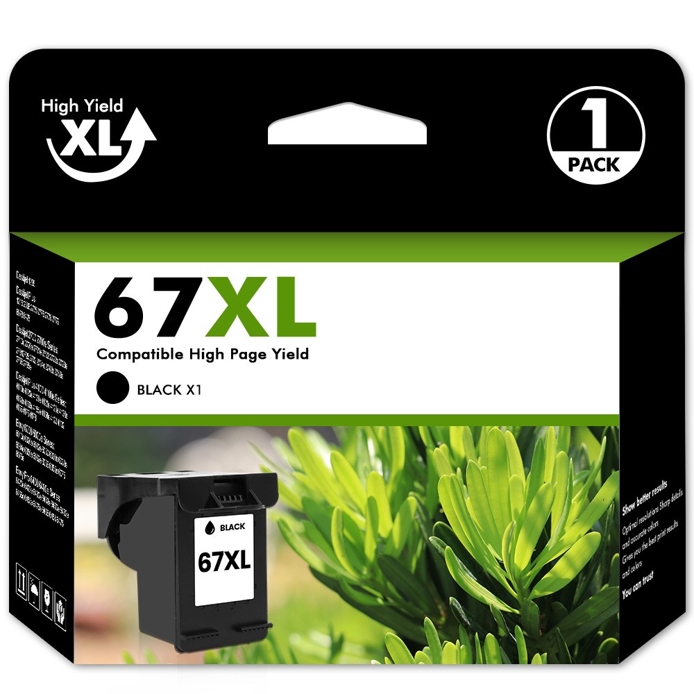 67XL Ink Cartridge for HP 67 Deskjet 2700 2700e 2755e 2800e 2855e 4155e Printer