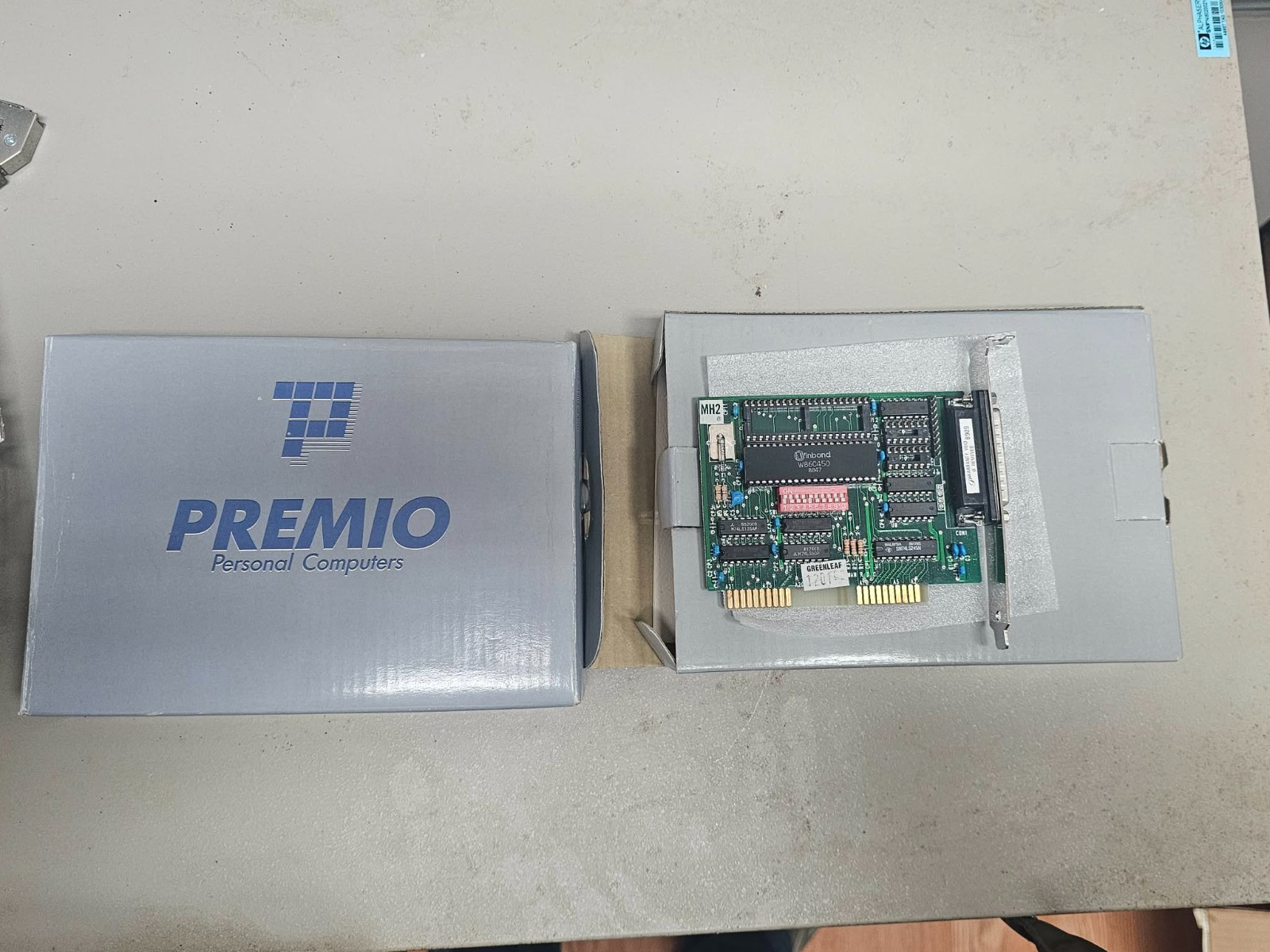 2x New Old Stock Premio Vintage ISA 8-Bit Serial RS232 COM Port Cards