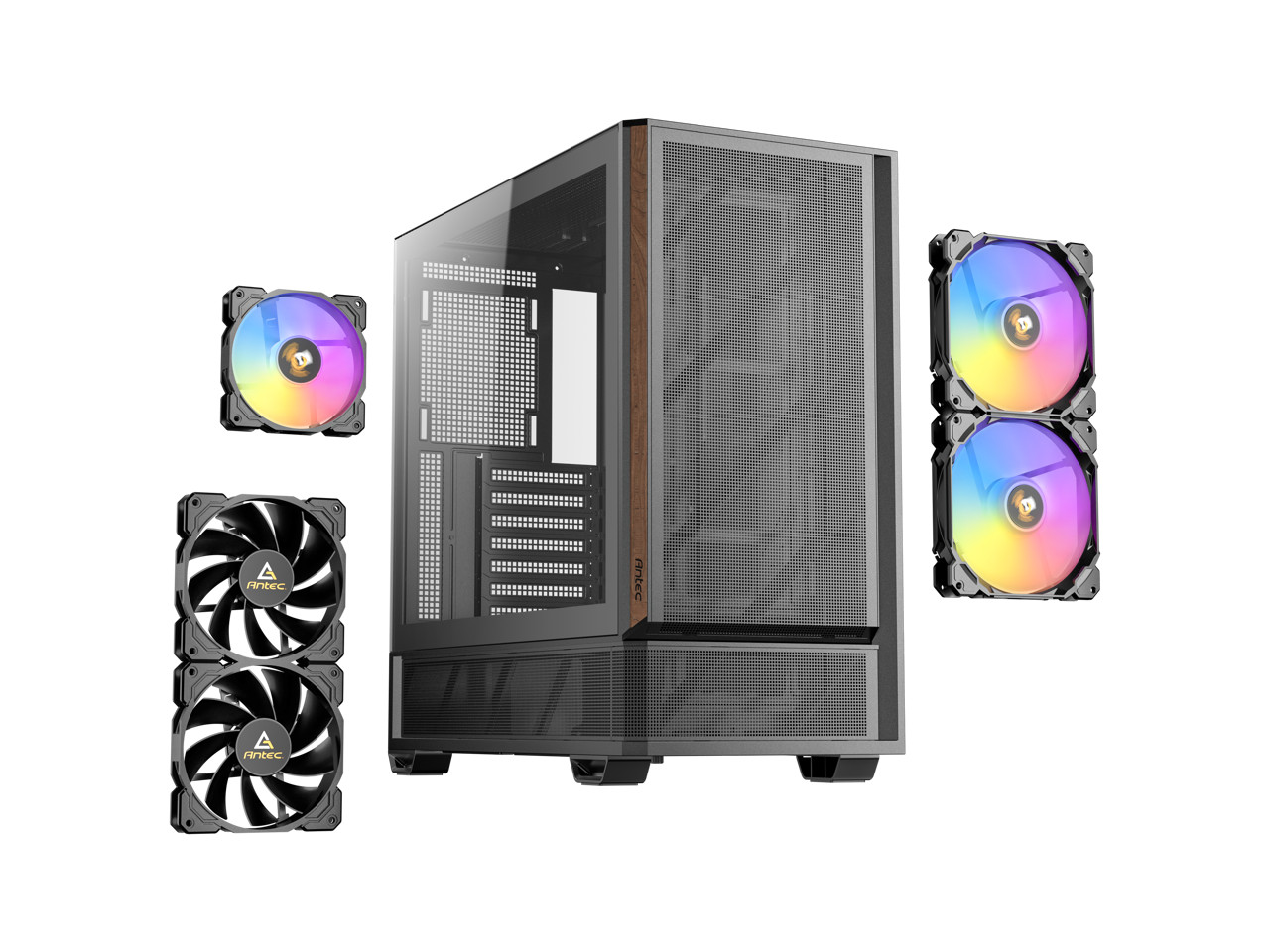 Antec P30 ARGB, 3 PWM ARGB & 2 PWM Reverse Fans Included, Metal Mesh Front with