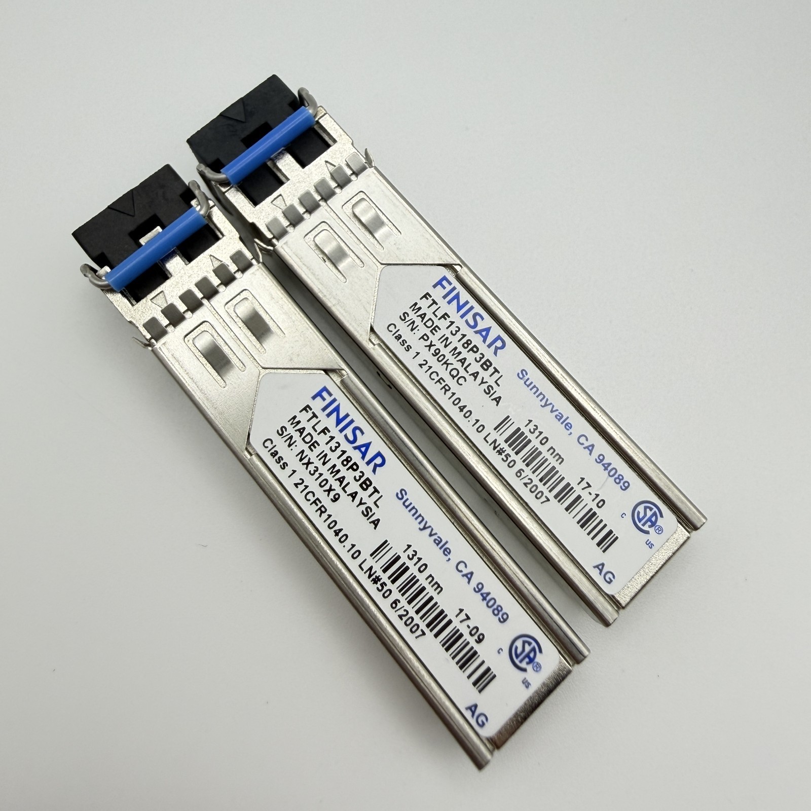 Finisar FTLF1318P3BTL SFP 1000BASE‑LX 1310nm SMF LC Gigabit Transceiver Module