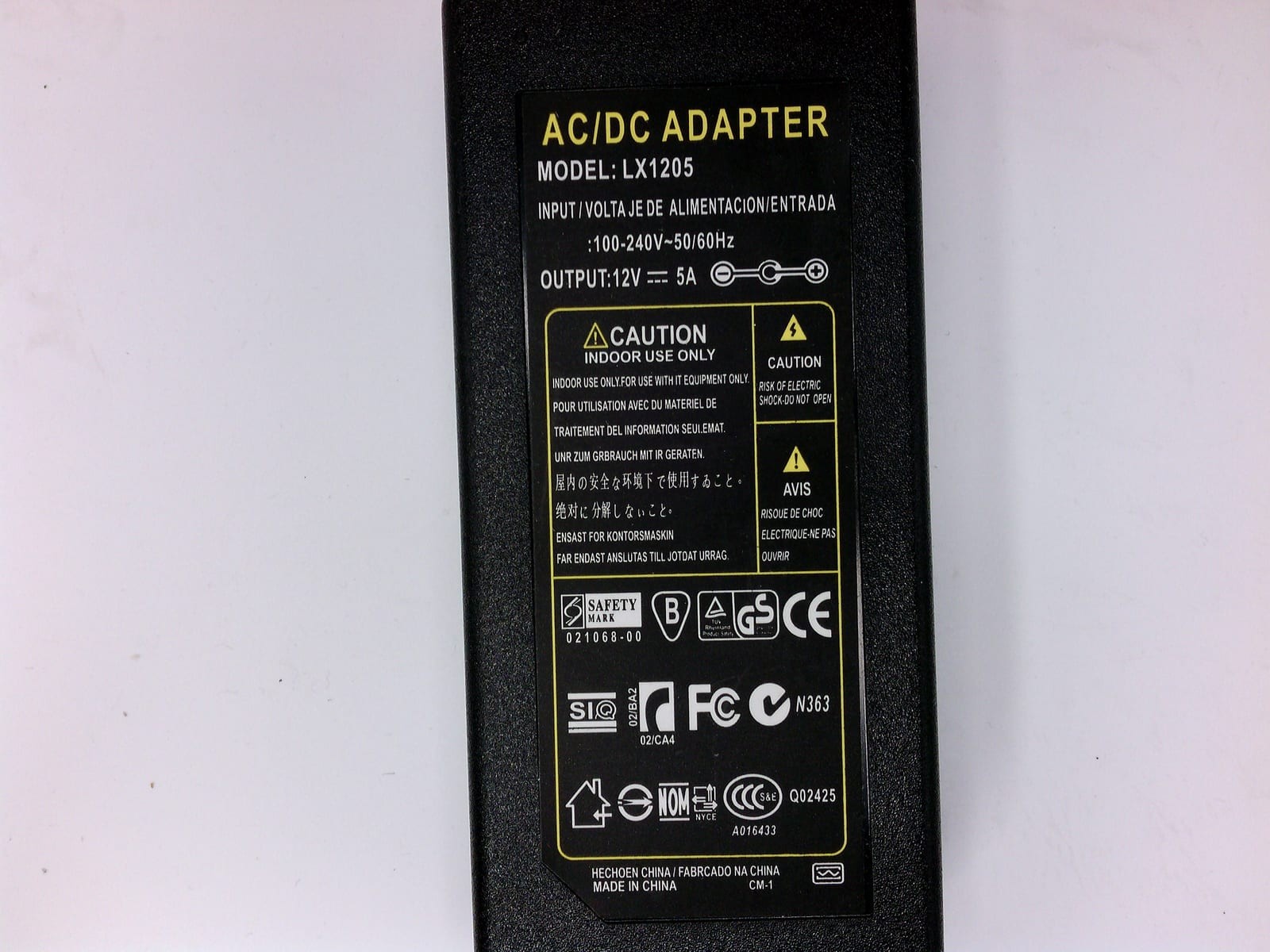 NIUKETAT | LX1205 | LED Driver | Black |12V 5A 12V5A 60W