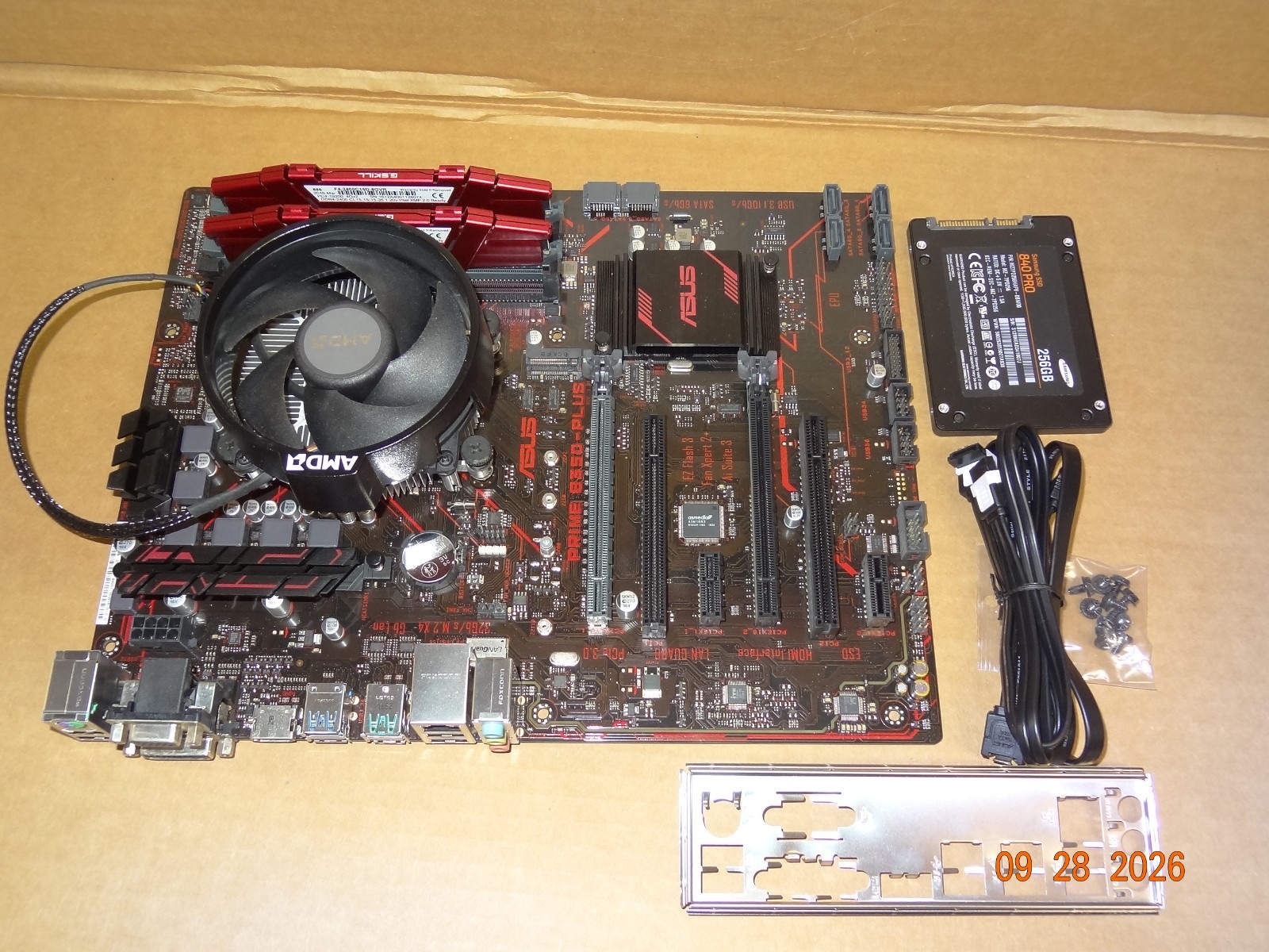 [Combo] ASUS PRIME B350-PLUS ATX | AMD Ryzen 7 1700 AM4 CPU | 8GB DDR4 256GB SSD