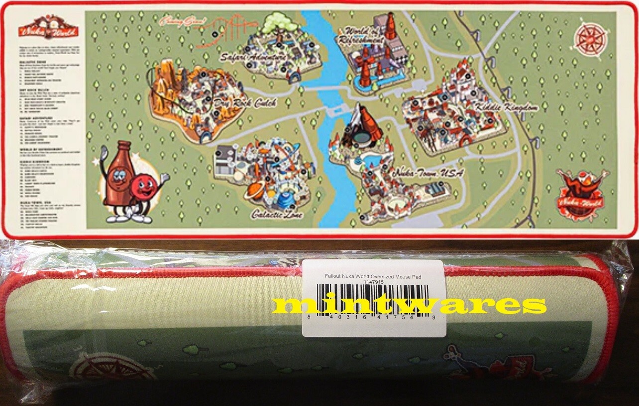 Fallout 4 76 Nuka Cola World Bottle Cappy XL Deskmat Mouse Pad Official NEW