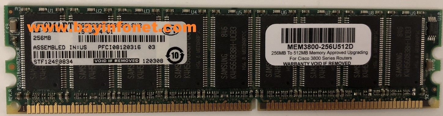 MEM3800-256U512D 256MB to 512MB Memory Approved For Cisco 3800 Series Routers