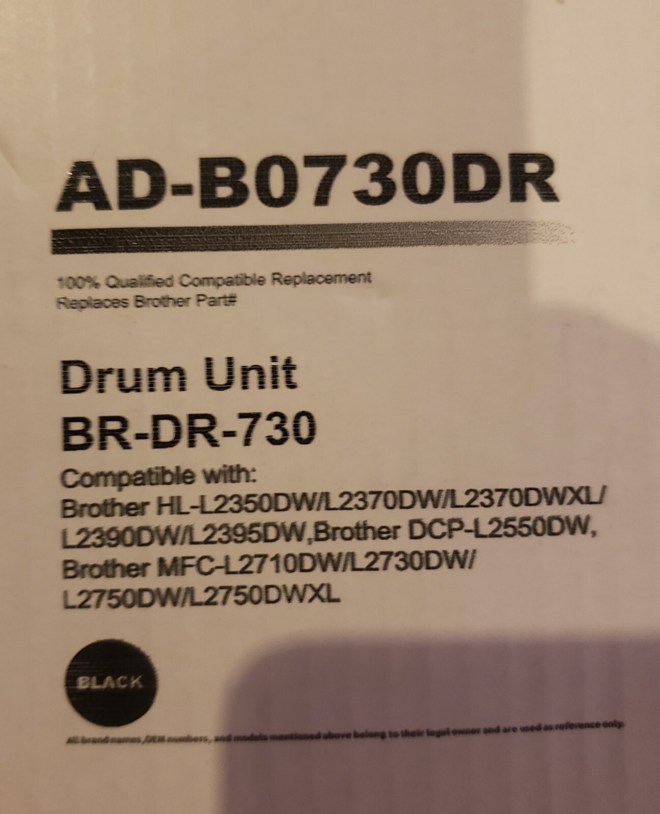 DR730 Drum Unit For Brother TN760 DCP-L2550DW HL-L2370DW L2350DW MFC-L2690DW